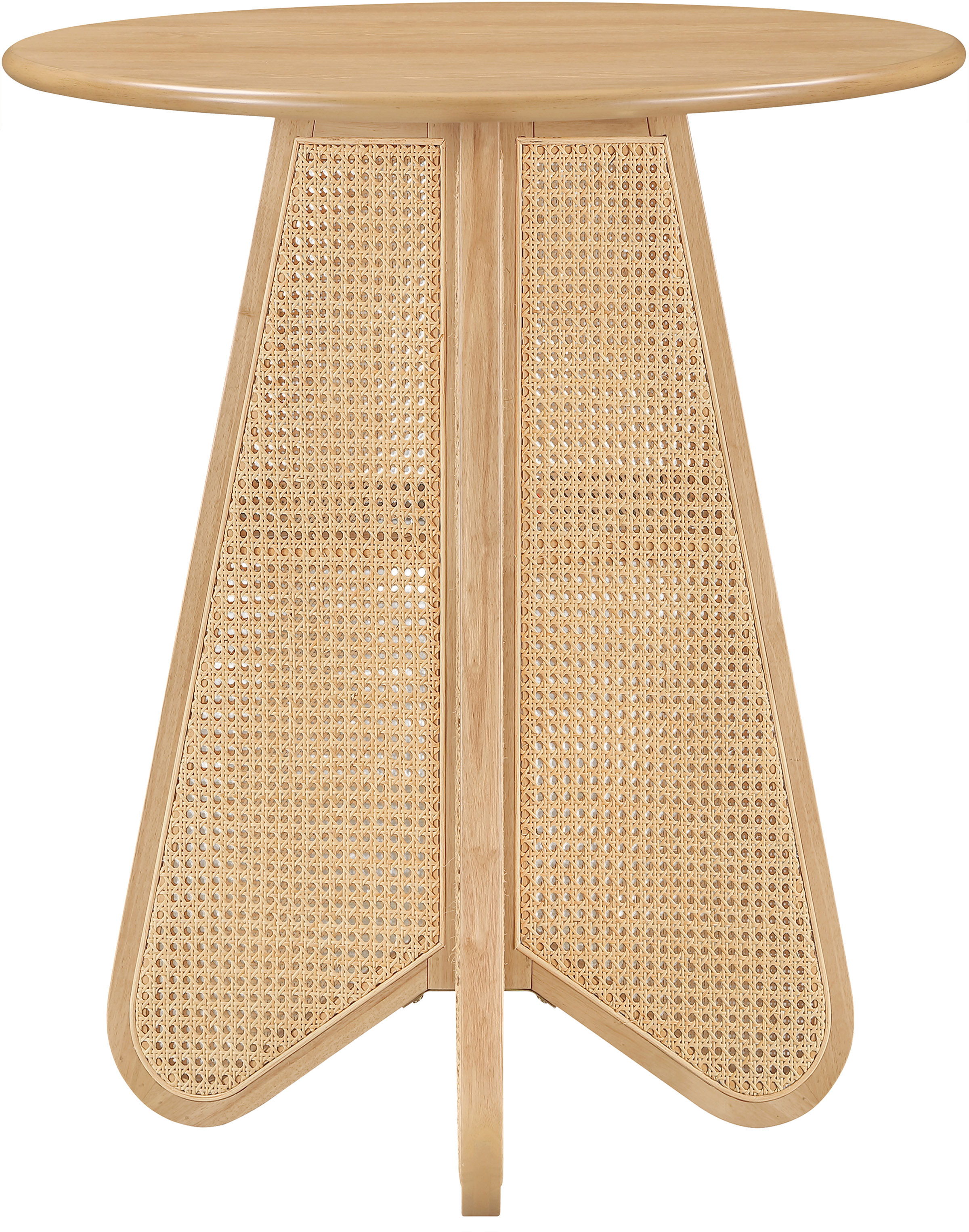 Butterfly - Solid Wood And Natural Cane Bar Height Table - Natural