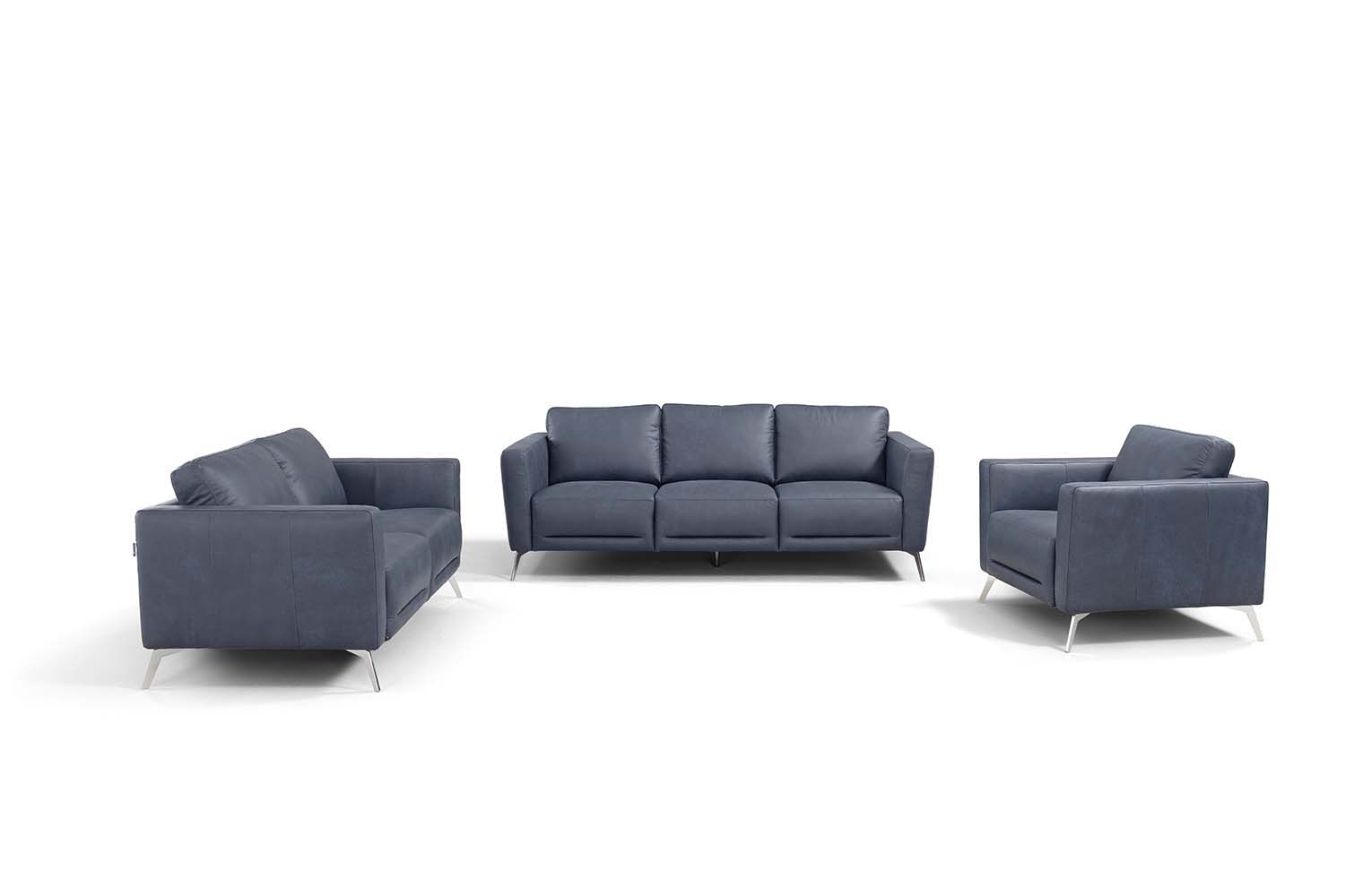 Astonic - Chair - Blue Leather, blue, view 2
