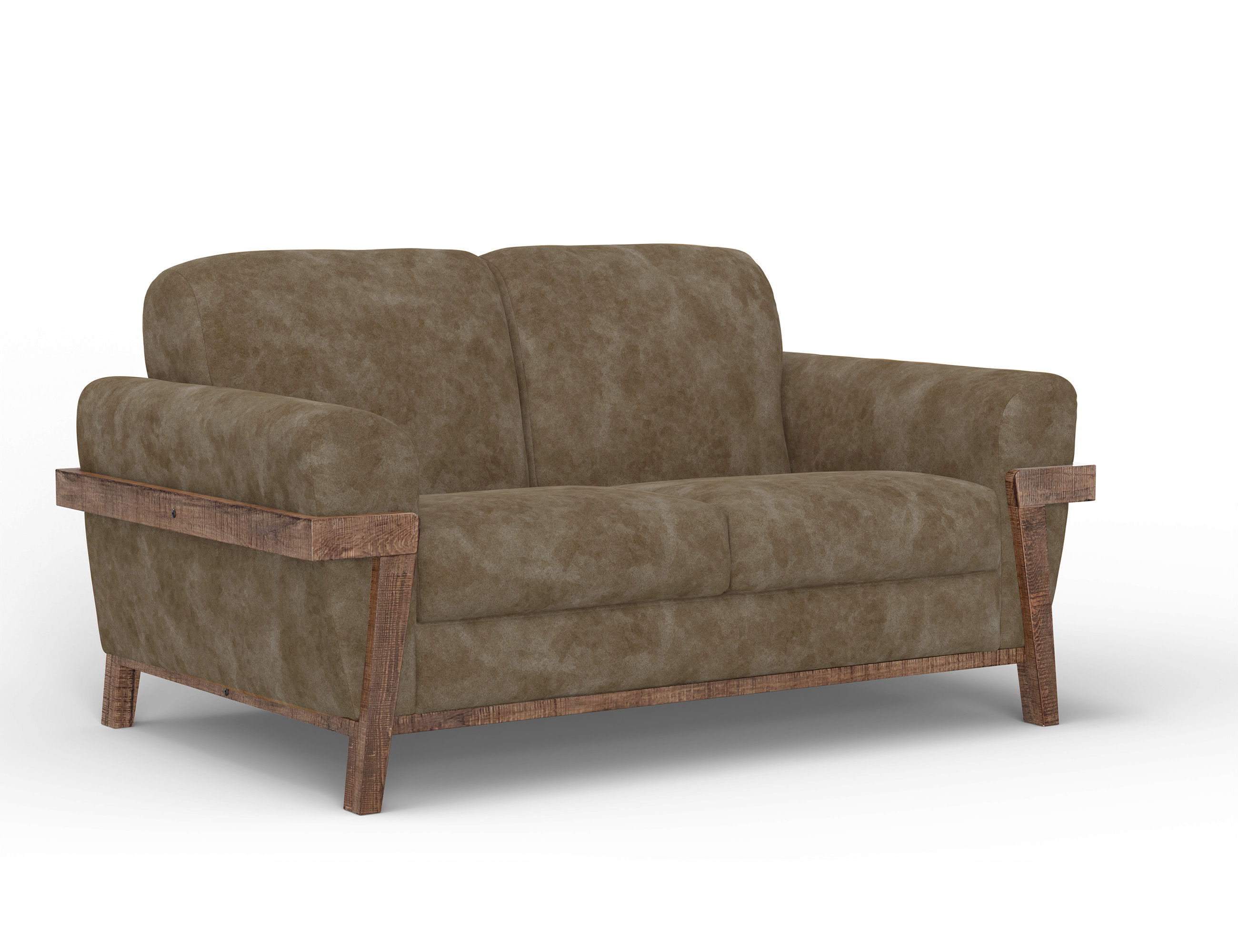 International Furniture Direct Loft Brown - Loveseat - White Smoke