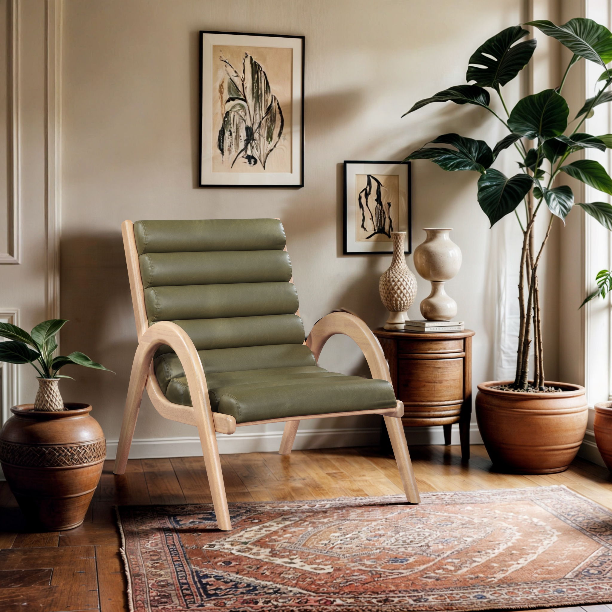 Randal - Upholstered Accent Chair - Olive