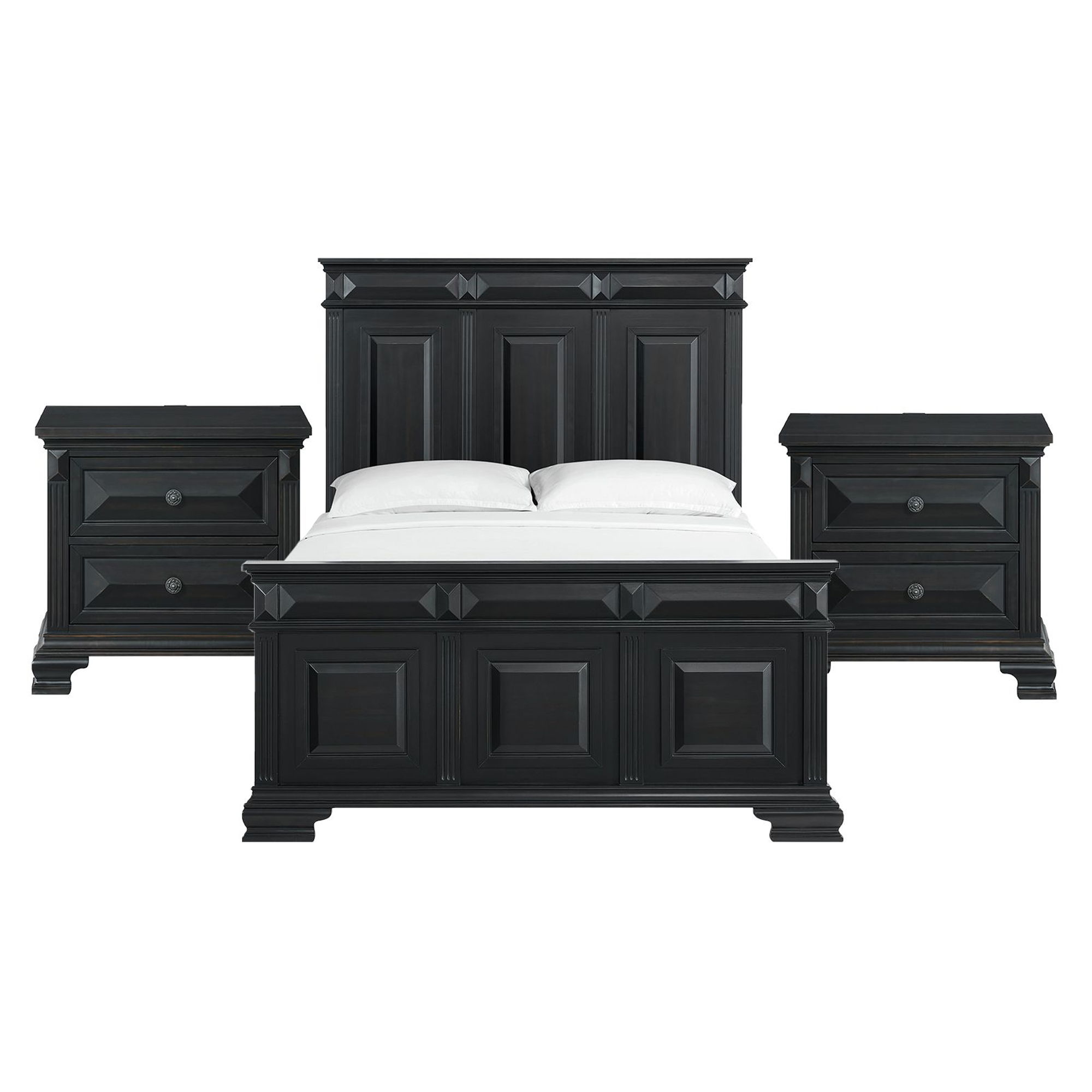 Bridgestone - Queen 3 Piece Bedroom Set - Black