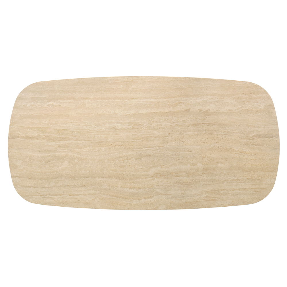 Davita - Dining Table With Ceramic Top - Walnut, light brown, view 4