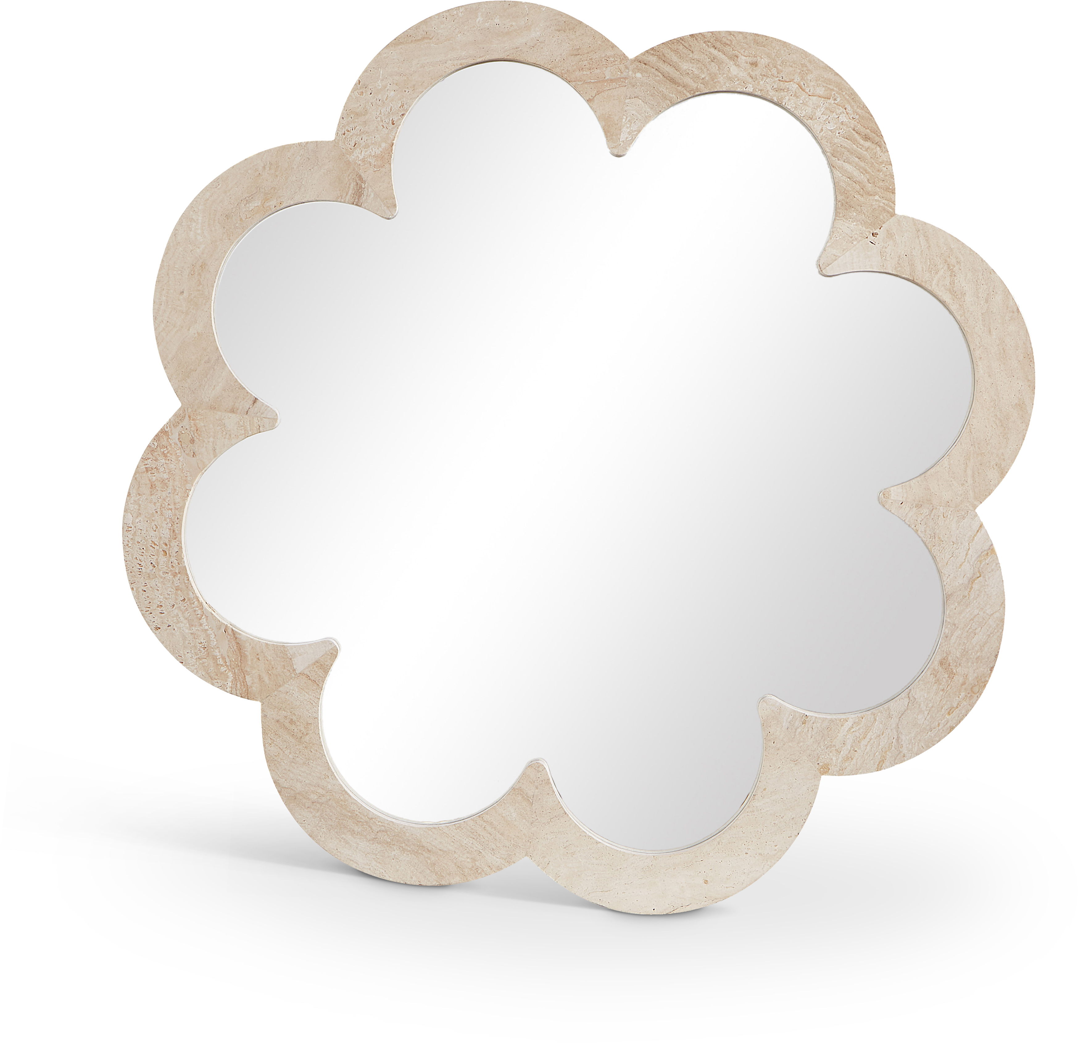 Vicenza - Genuine Travertine Frame Mirror - Natural
