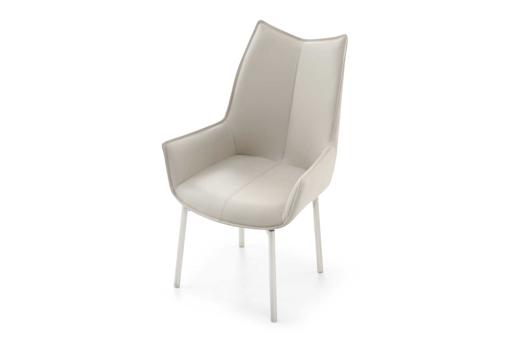 1218 - Swivel Dining Chair With Steel Legs - Gray