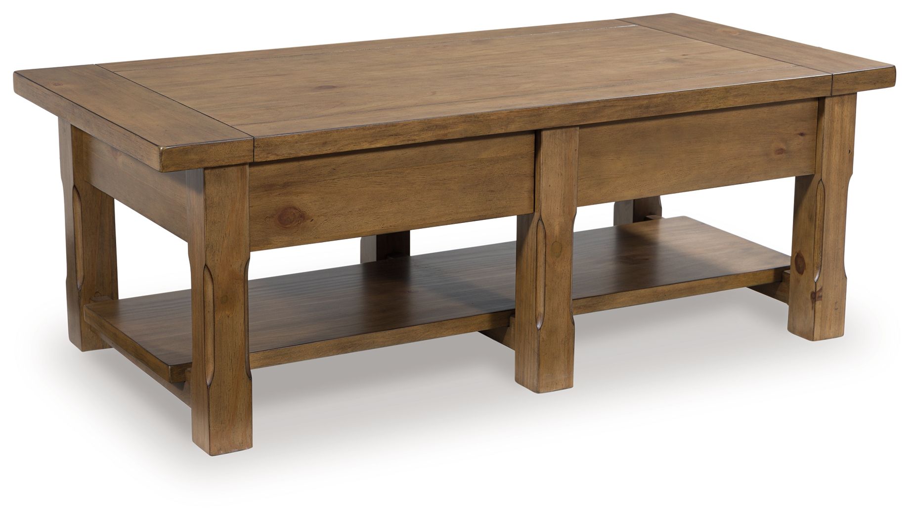 Ashley Furniture Vandenmore - Rectangular Cocktail Table - Medium Brown - Image 5