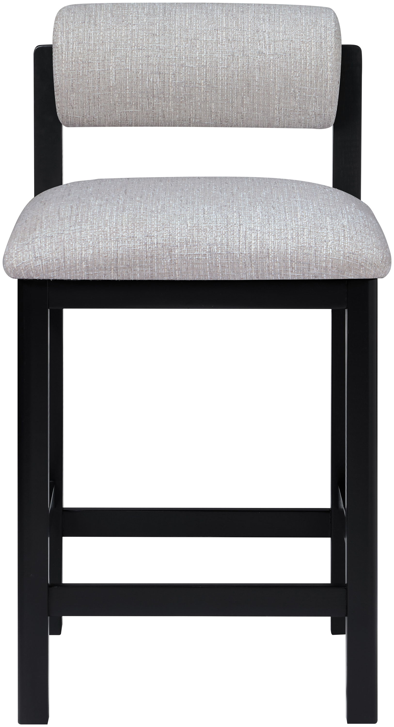 Roundhill - Linen Textured Fabric Upholstered Counter Stool - Gray