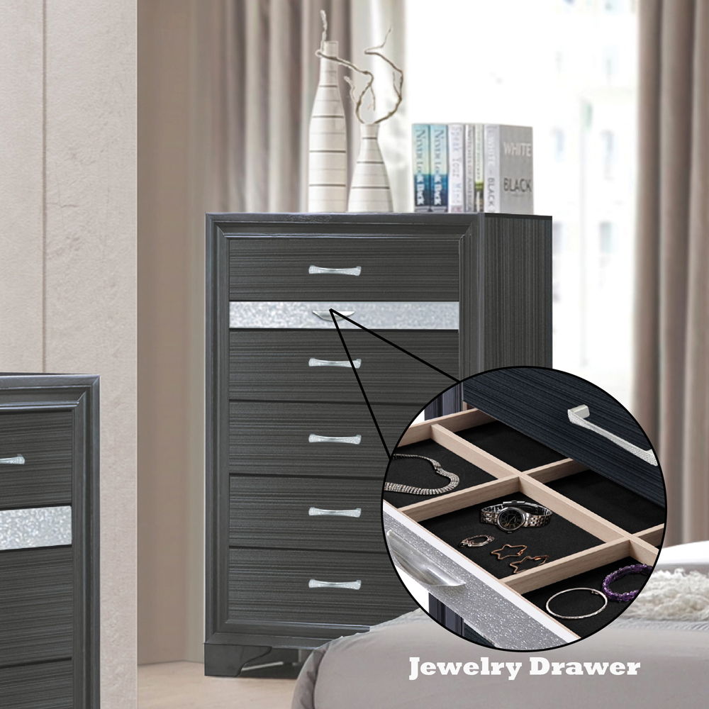Naima - Chest - Black, black, view 8