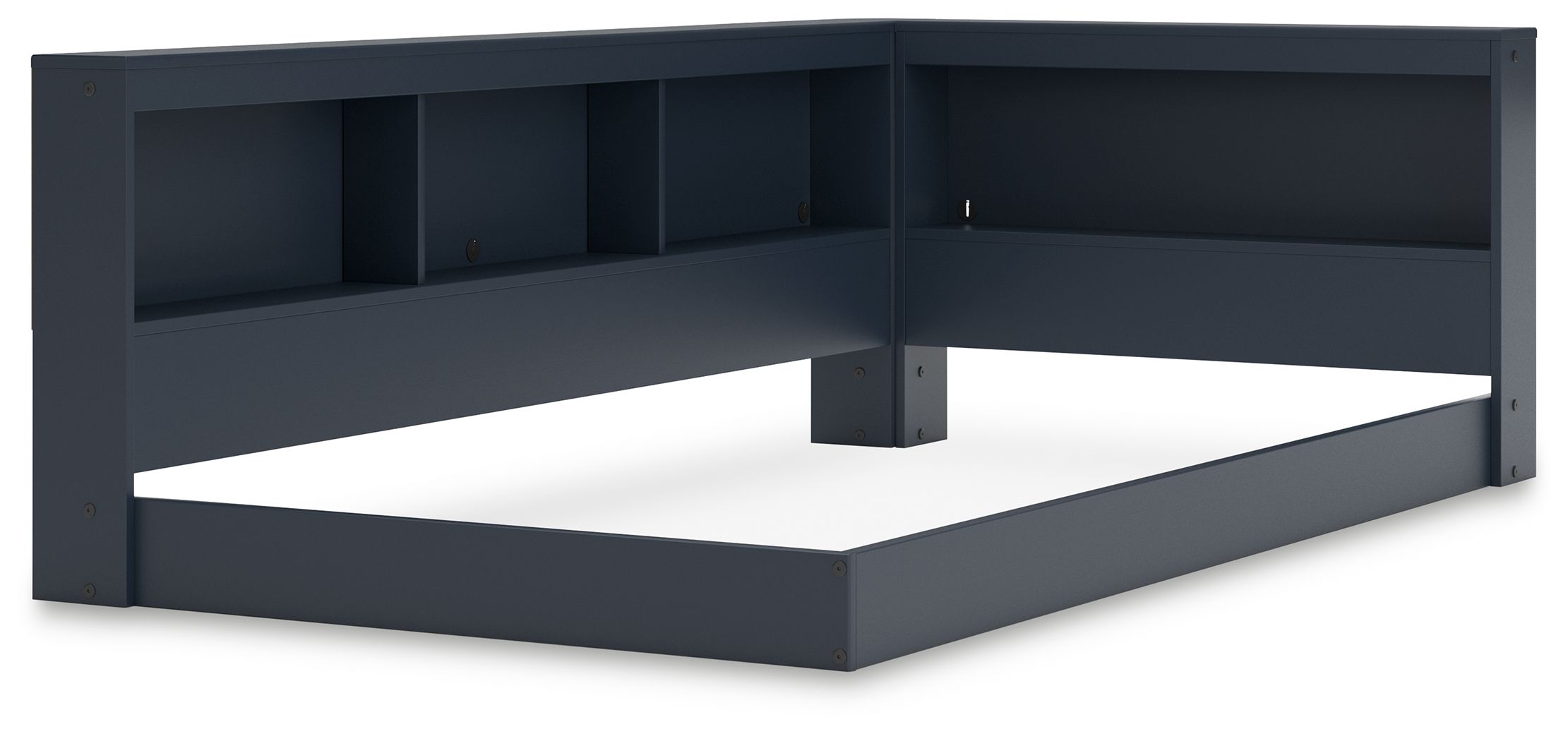Simmenfort - Twin Bookcase Storage Bed - Navy Blue
