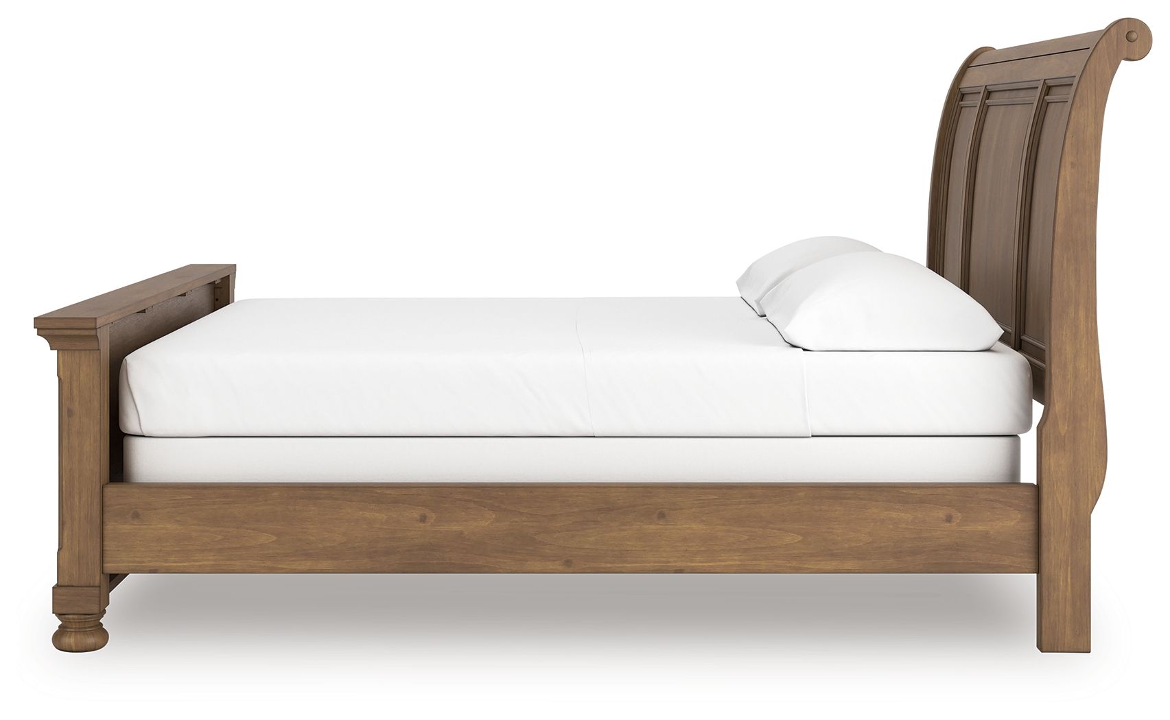 Ashley Furniture Feddinger - California King Sleigh Bed - Medium Brown - Image 6
