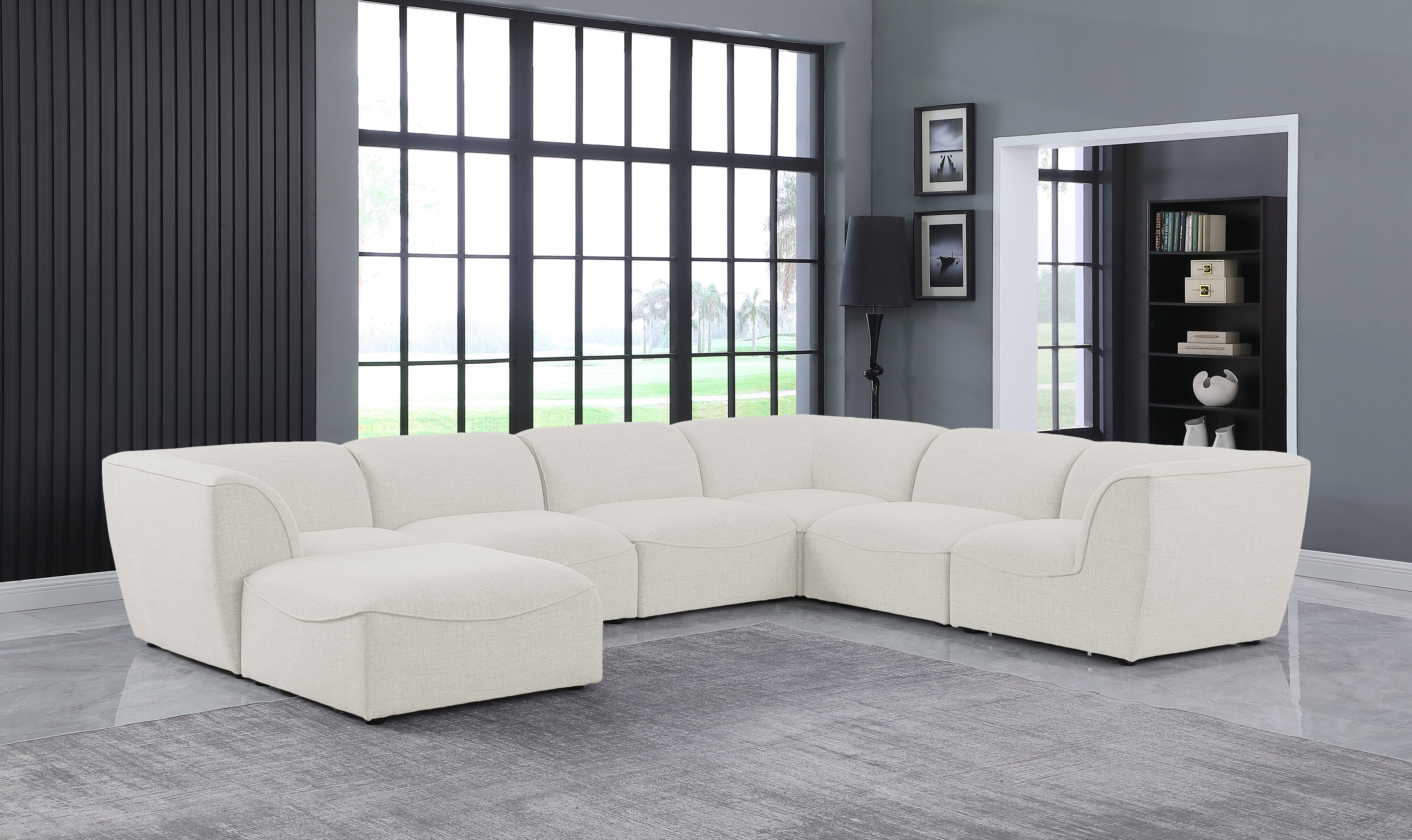 Miramar - 7 Piece Modular Sectional - Cream