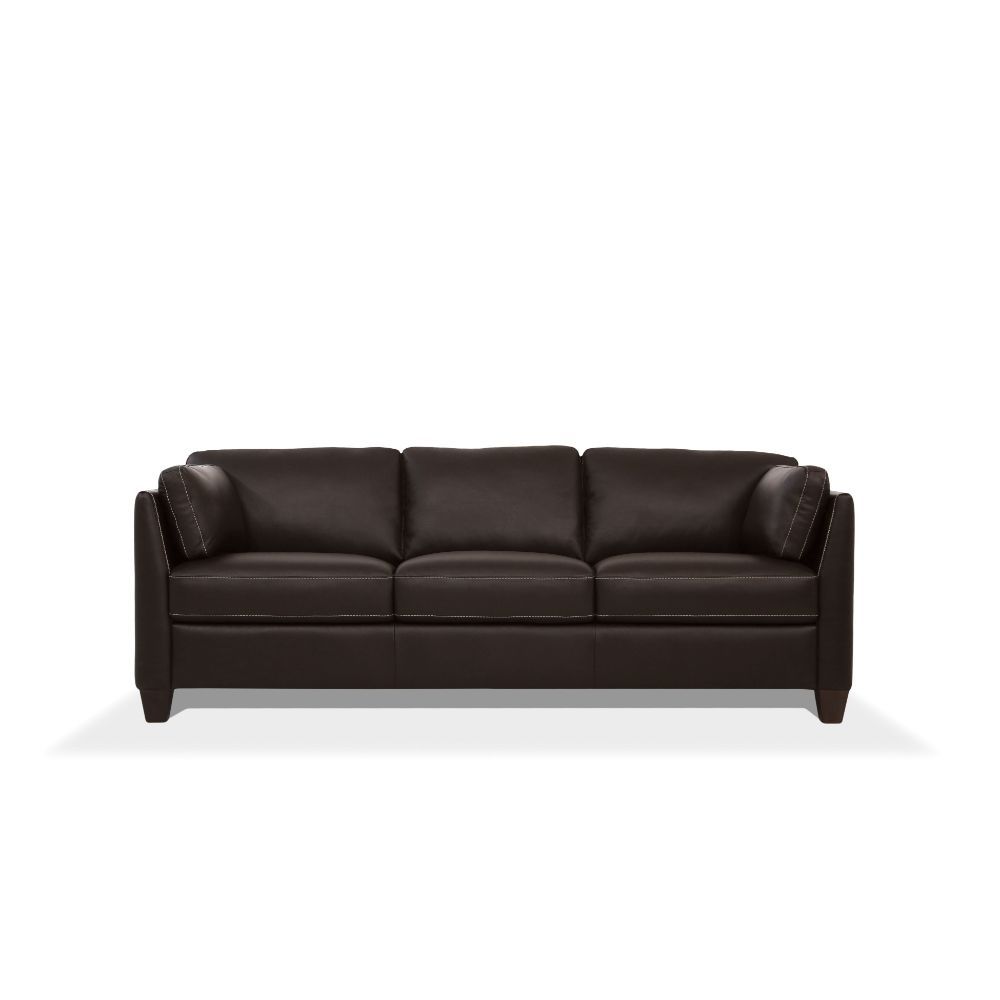 Matias - Sofa - Chocolate Leather, dark brown, view 7