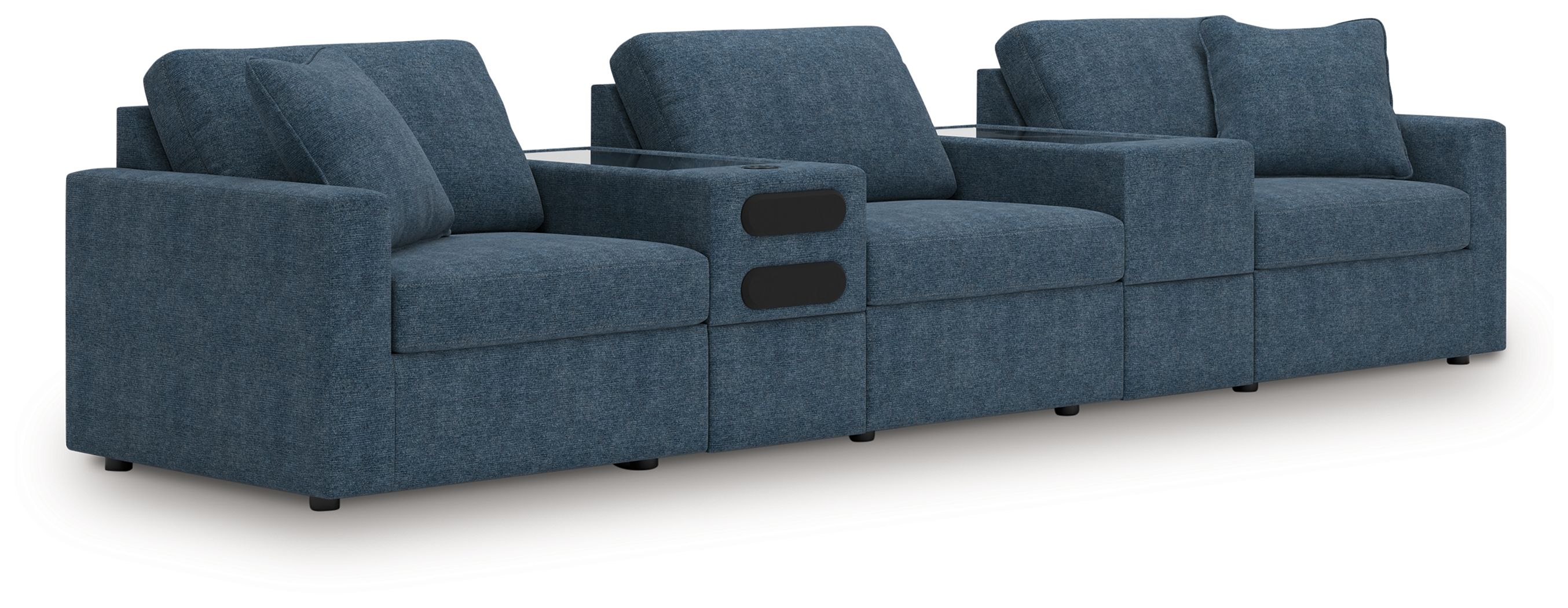 5 Pc · Sectional With Audio System And With Storage Console