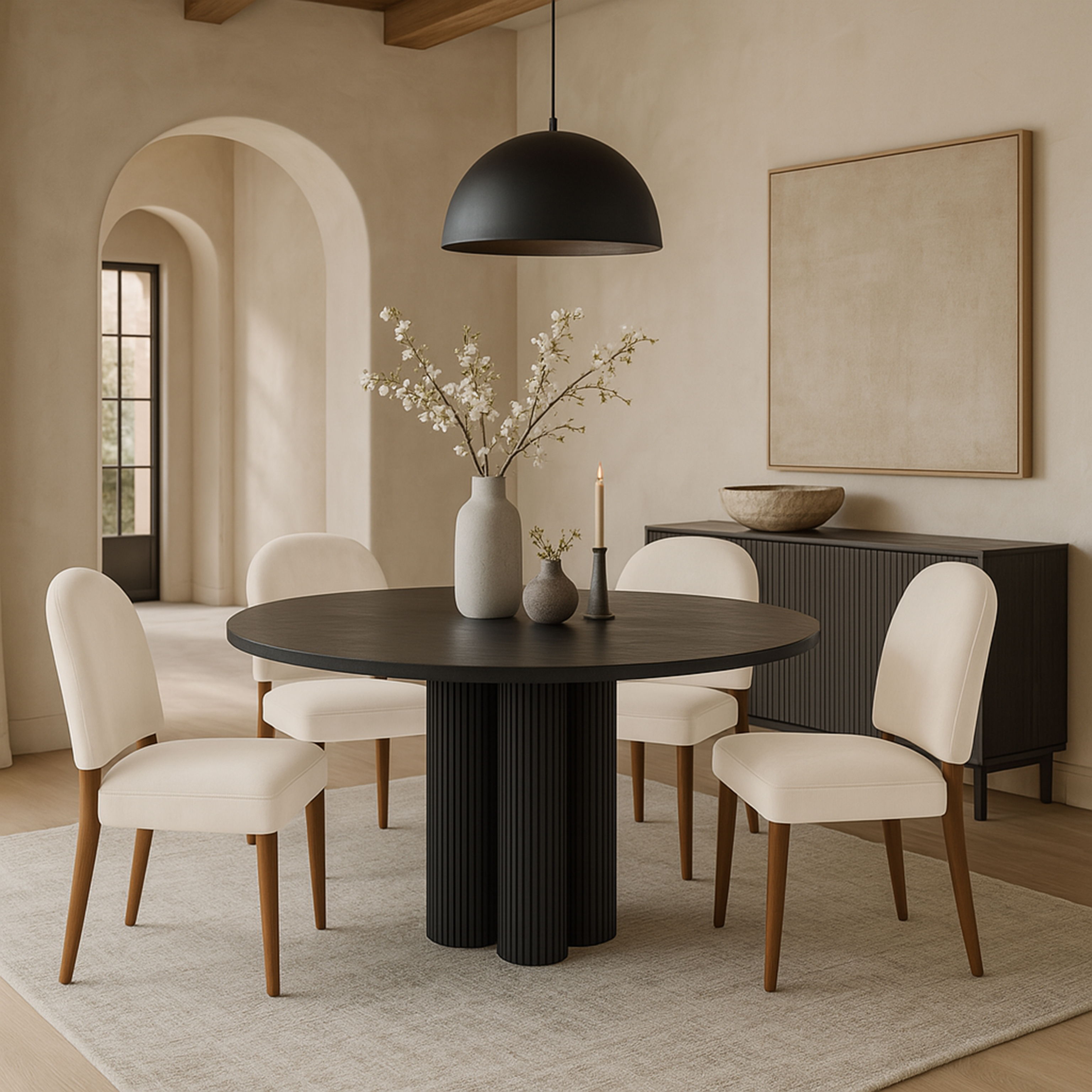 Varinelle - Velvet Dining Chair (Set of 2) - Cream