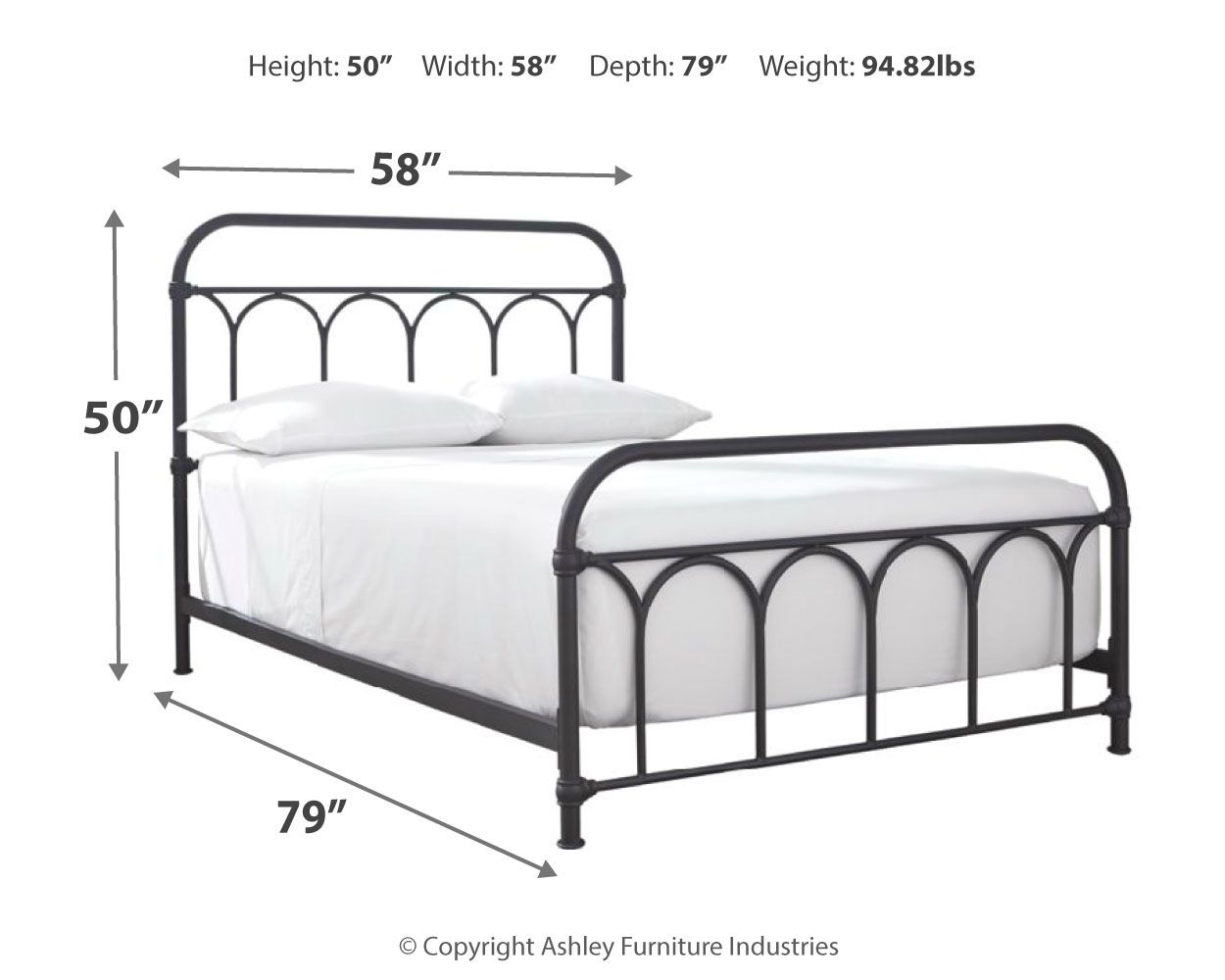 Ashley Furniture Nashburg - Full Metal HDBD/Ftbd/Rails - Black - Image 4