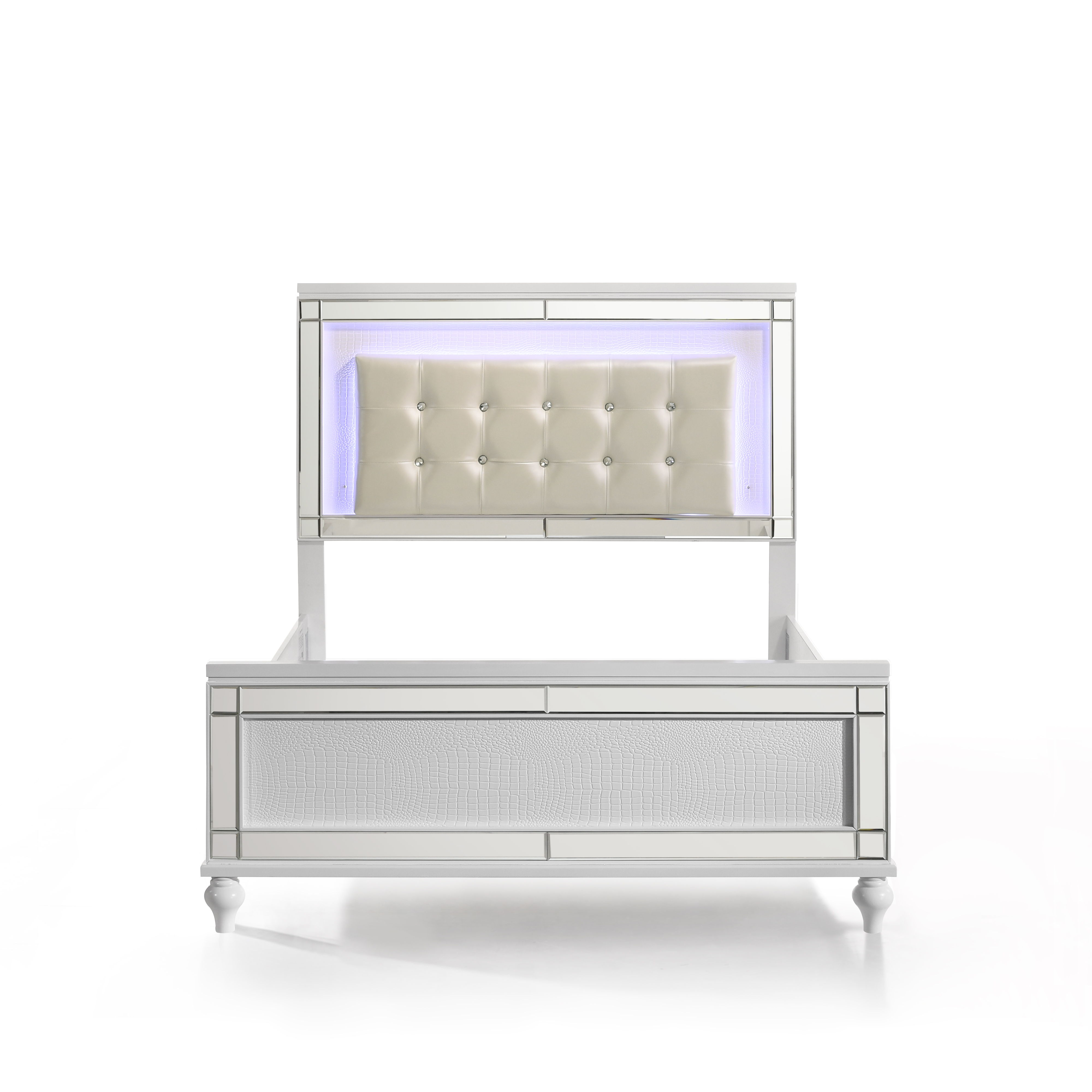 Valentino - 4/6 Full Bed - White