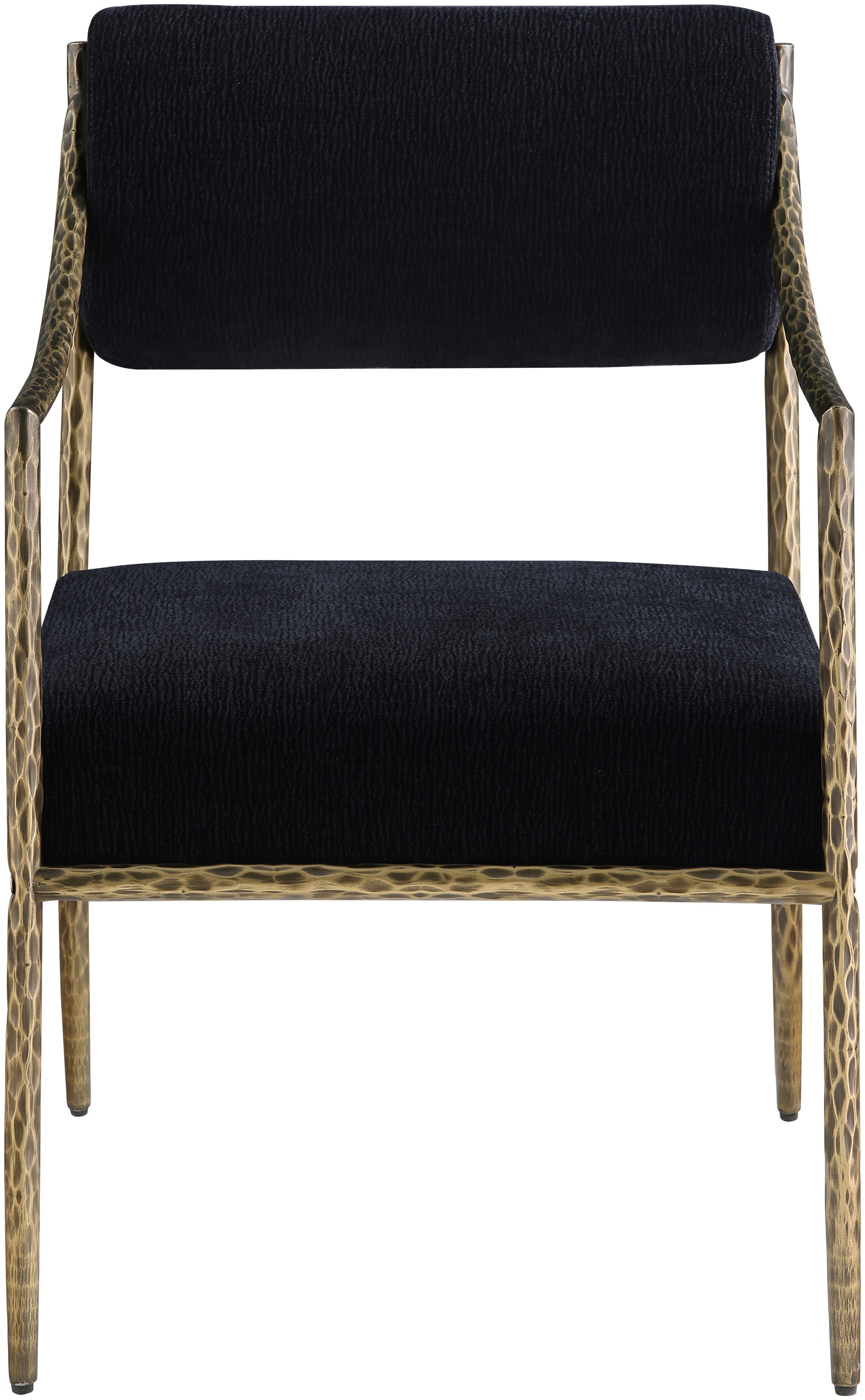 Bastille - Upholstered Dining Arm Chair (Set of 2) - Black / Brass