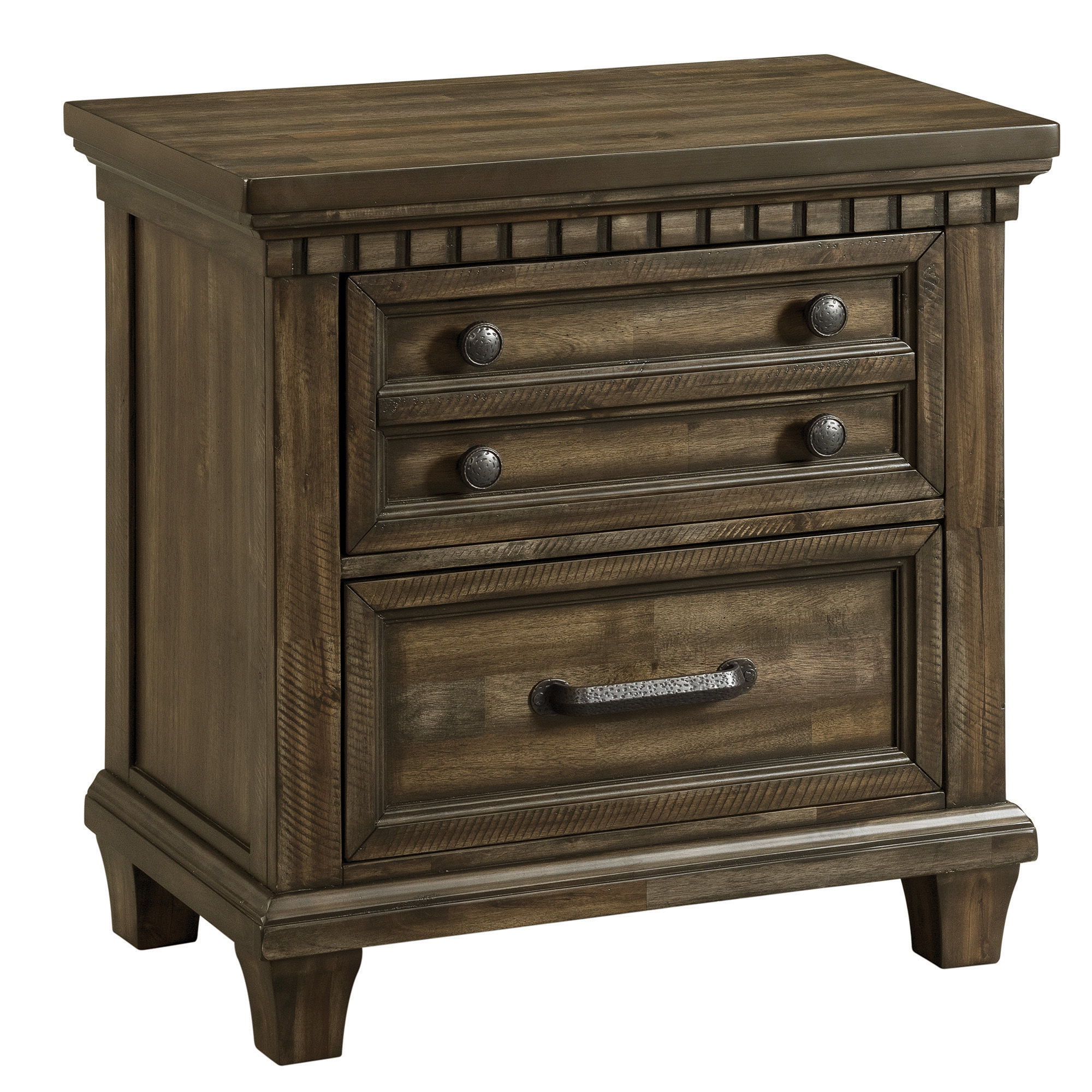 McCoy - Queen Storage 3 Piece Bedroom Set With 2 Nightstands - Charcoal