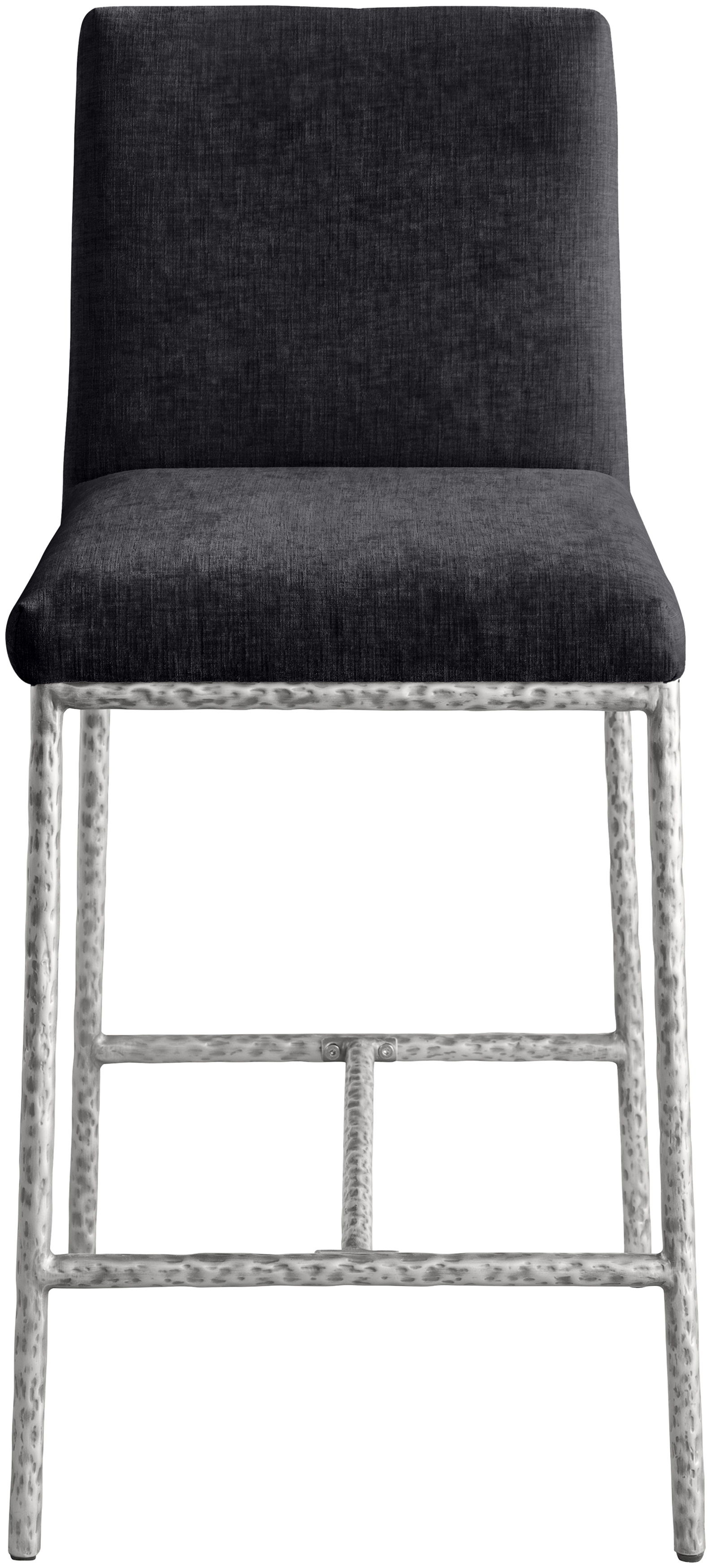 Reeves - Chenille Upholstered Counter Stool Fabric (Set of 2) - Black