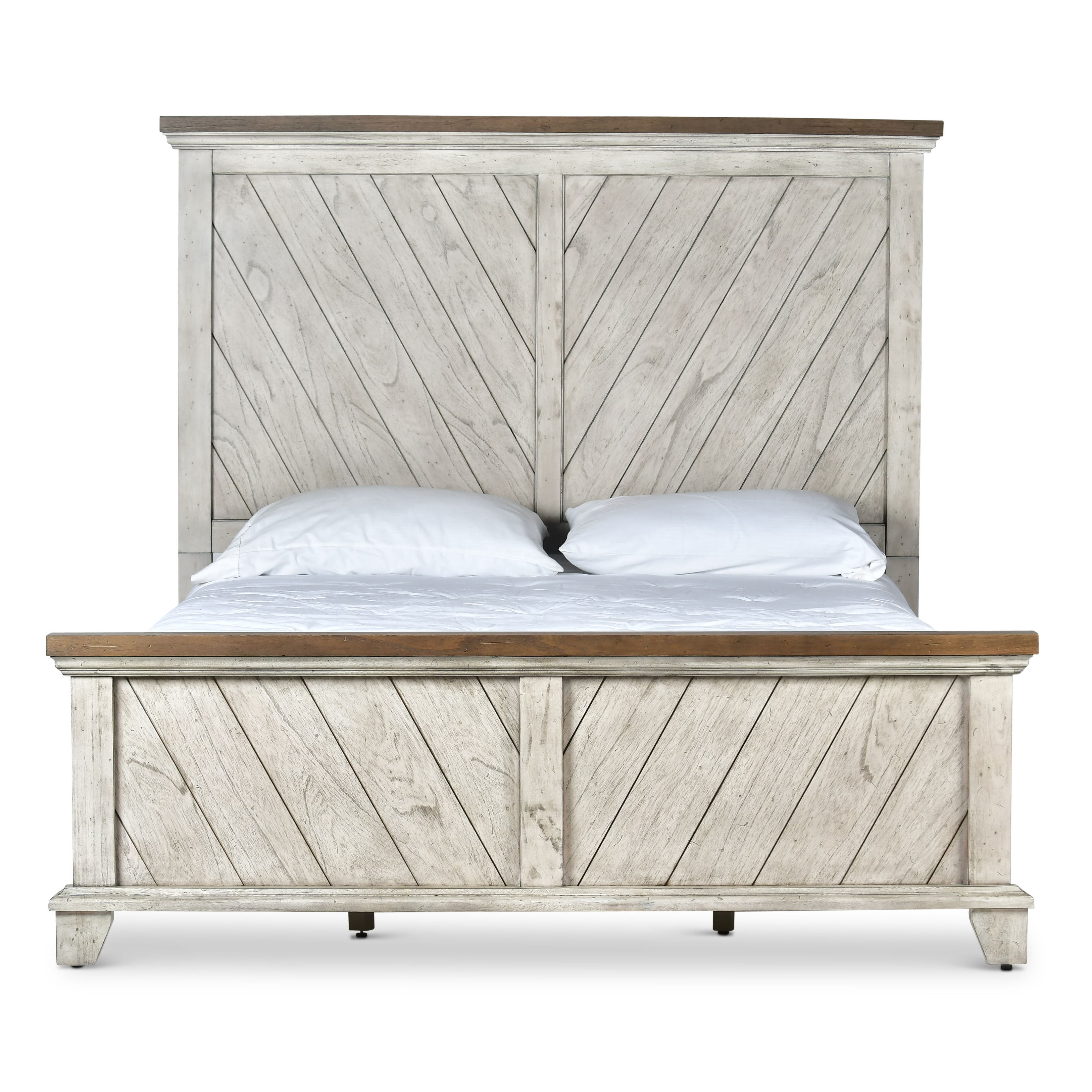 Bear Creek - Queen Bed - Whitewashed Gray