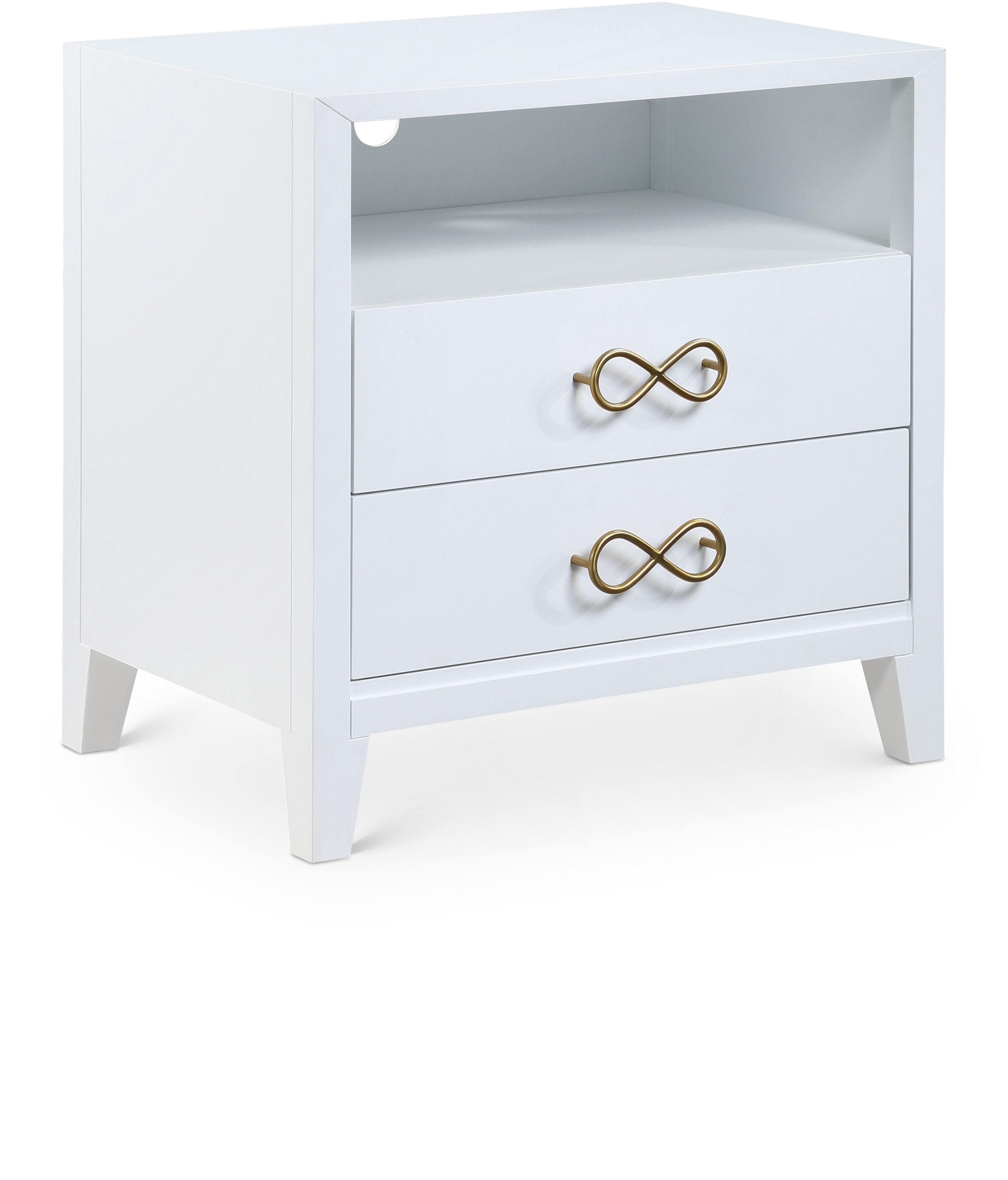 Bowtie - Night Stand - White / Gold