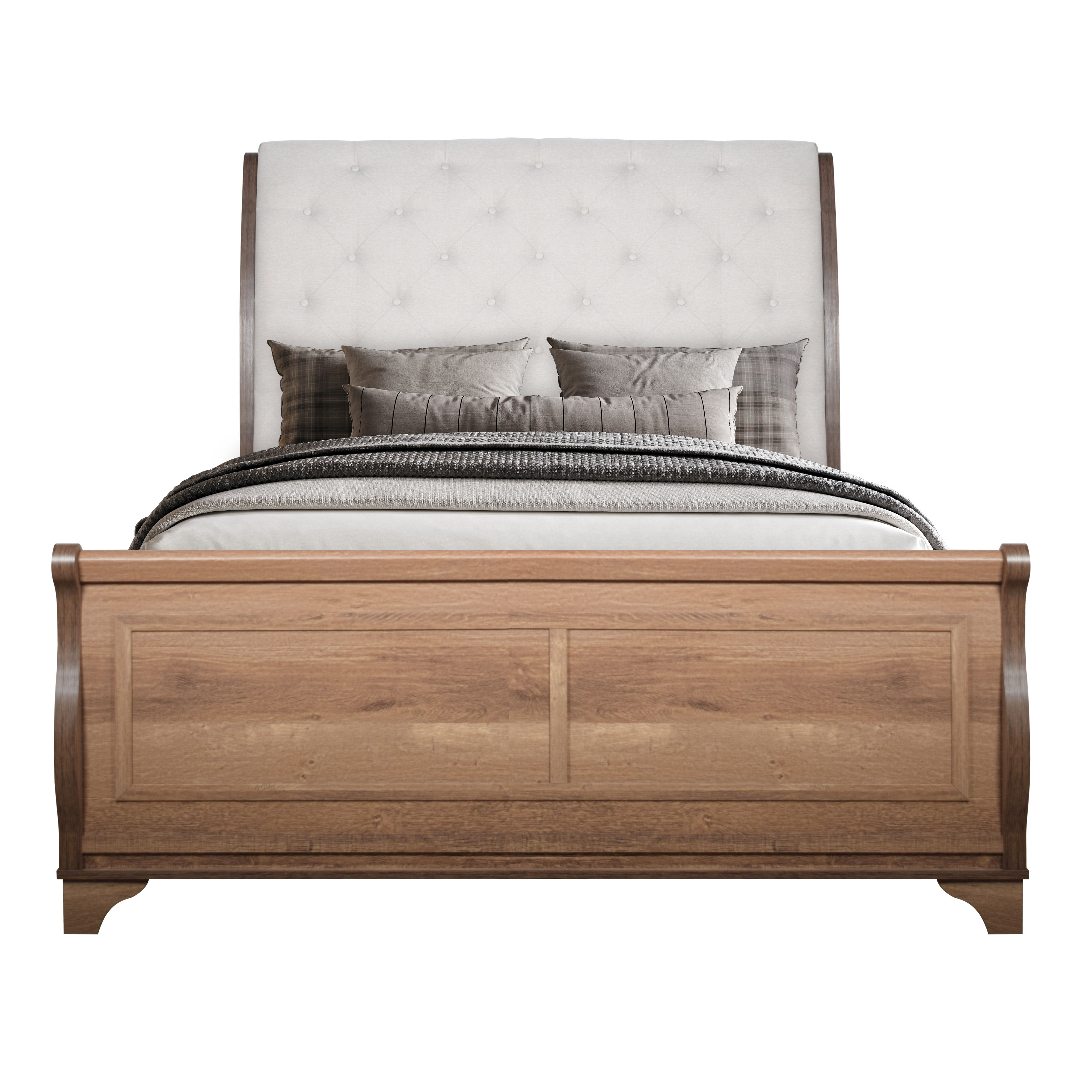 Coventry Hall - 6/6 Eastern King Bed - Light Brown