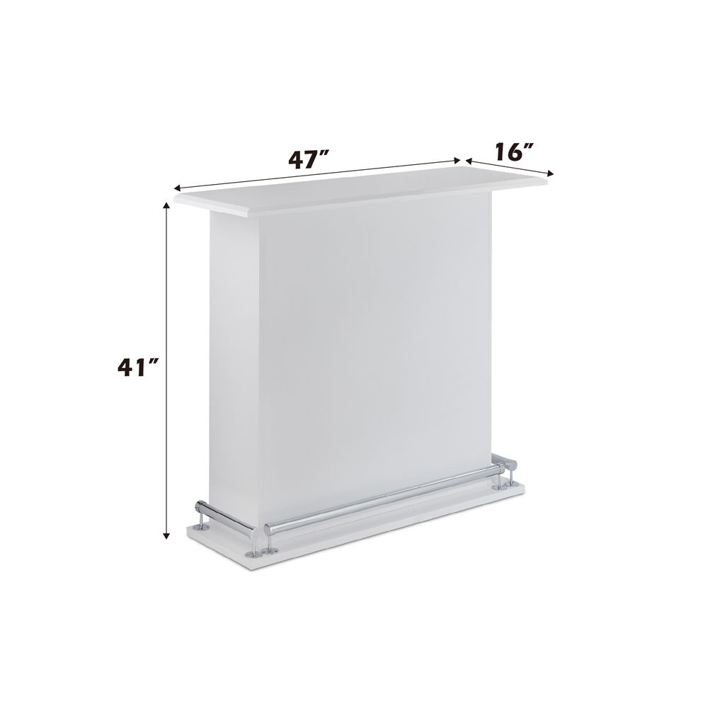 Kite - Bar Table - White High Gloss, white, view 3
