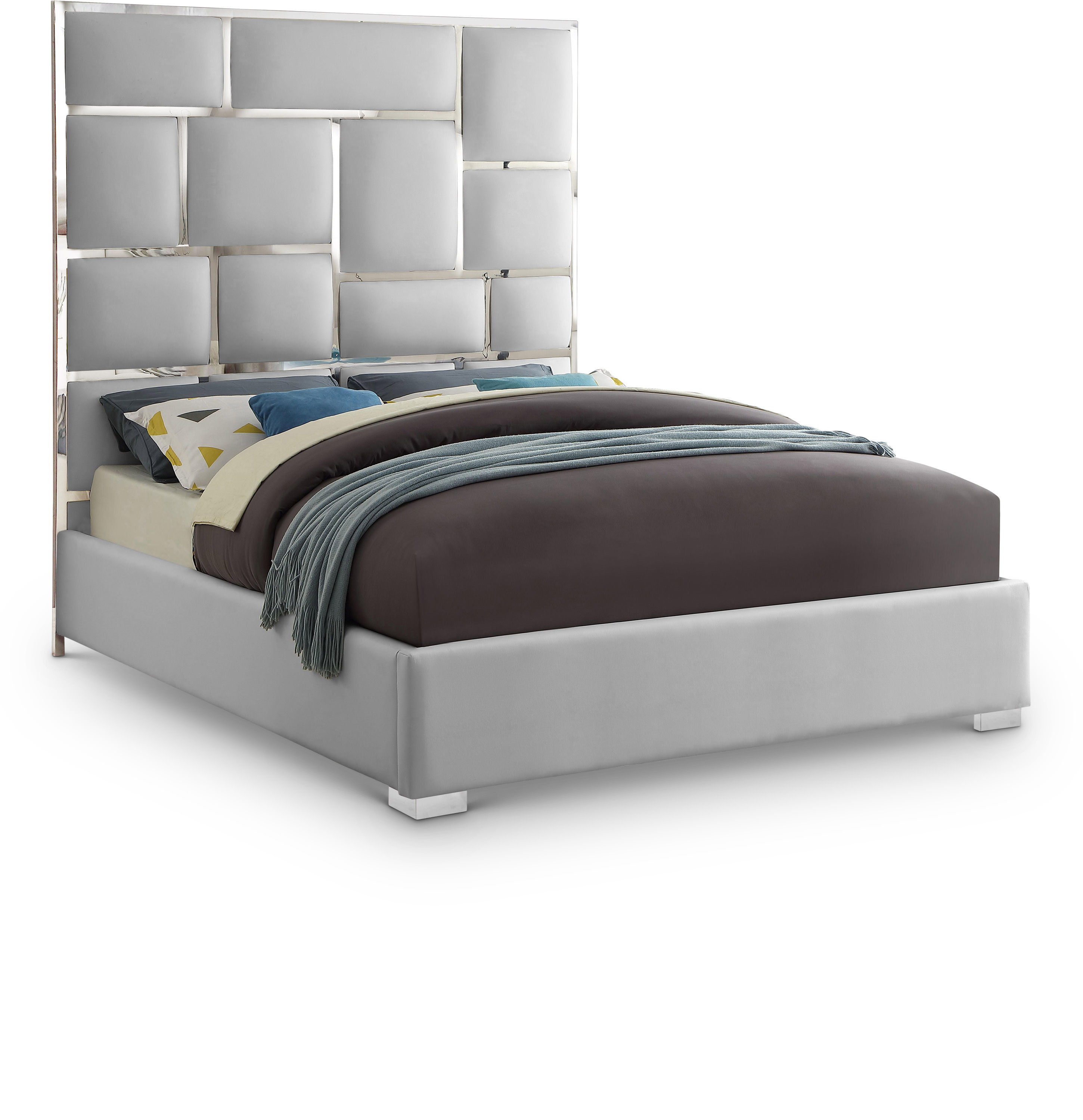 Milan - King Bed - White