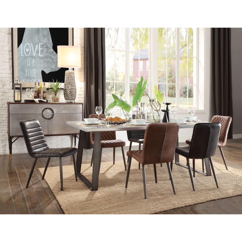 Kaylia - Dining Table - Aluminum & Gunmetal, silver, view 4
