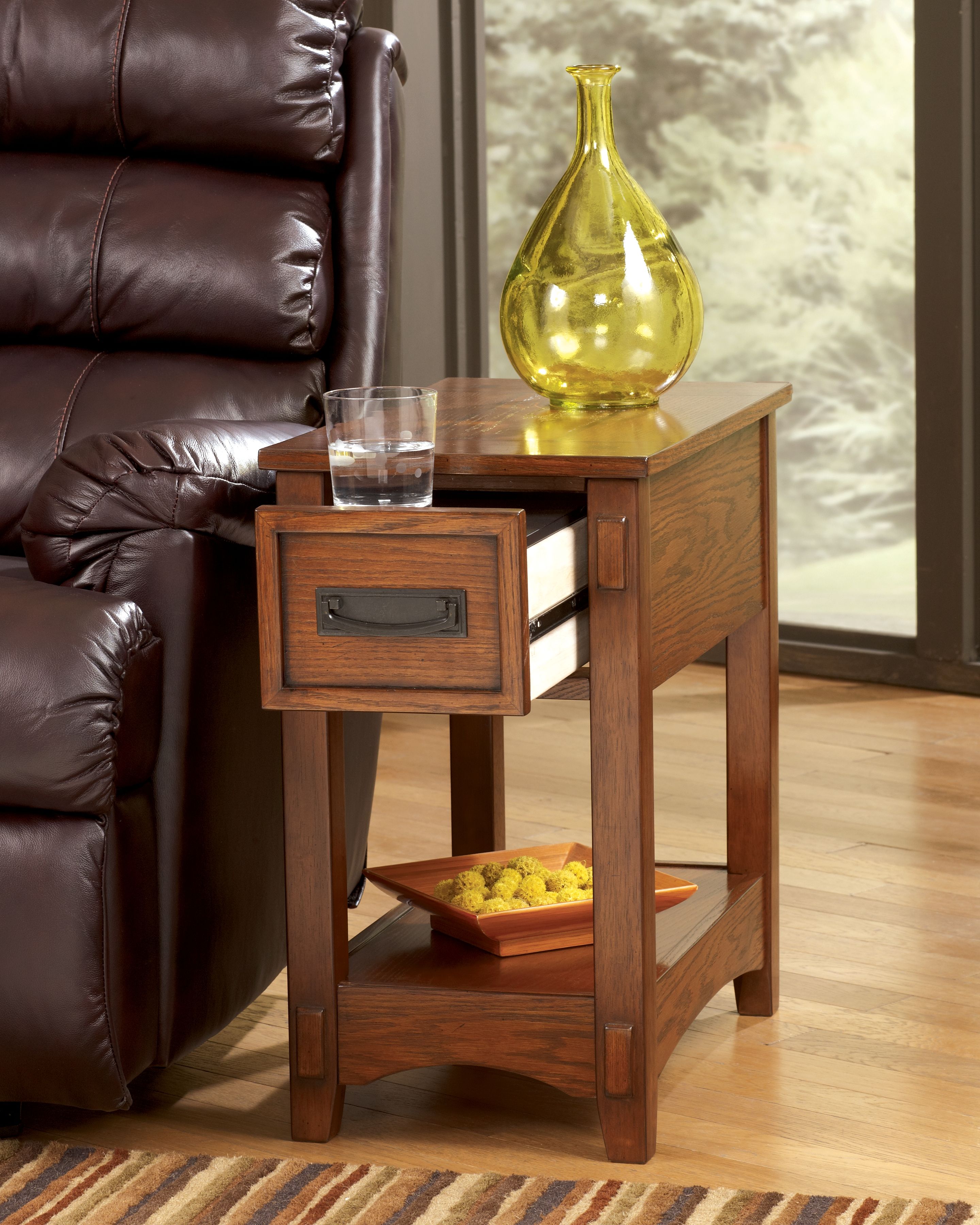 Ashley Furniture Breegin - Chair Side End Table - 1 Drawer - Brown - Image 11