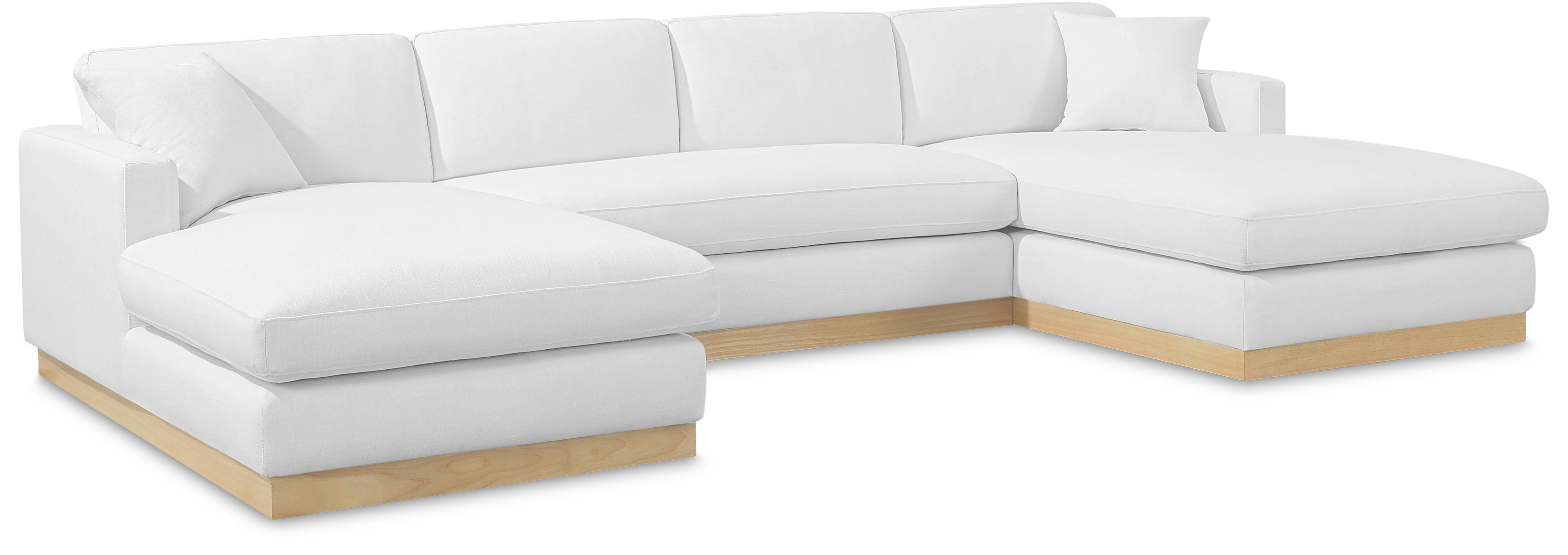 Johanna - Fabric 3 Piece Sectional - White