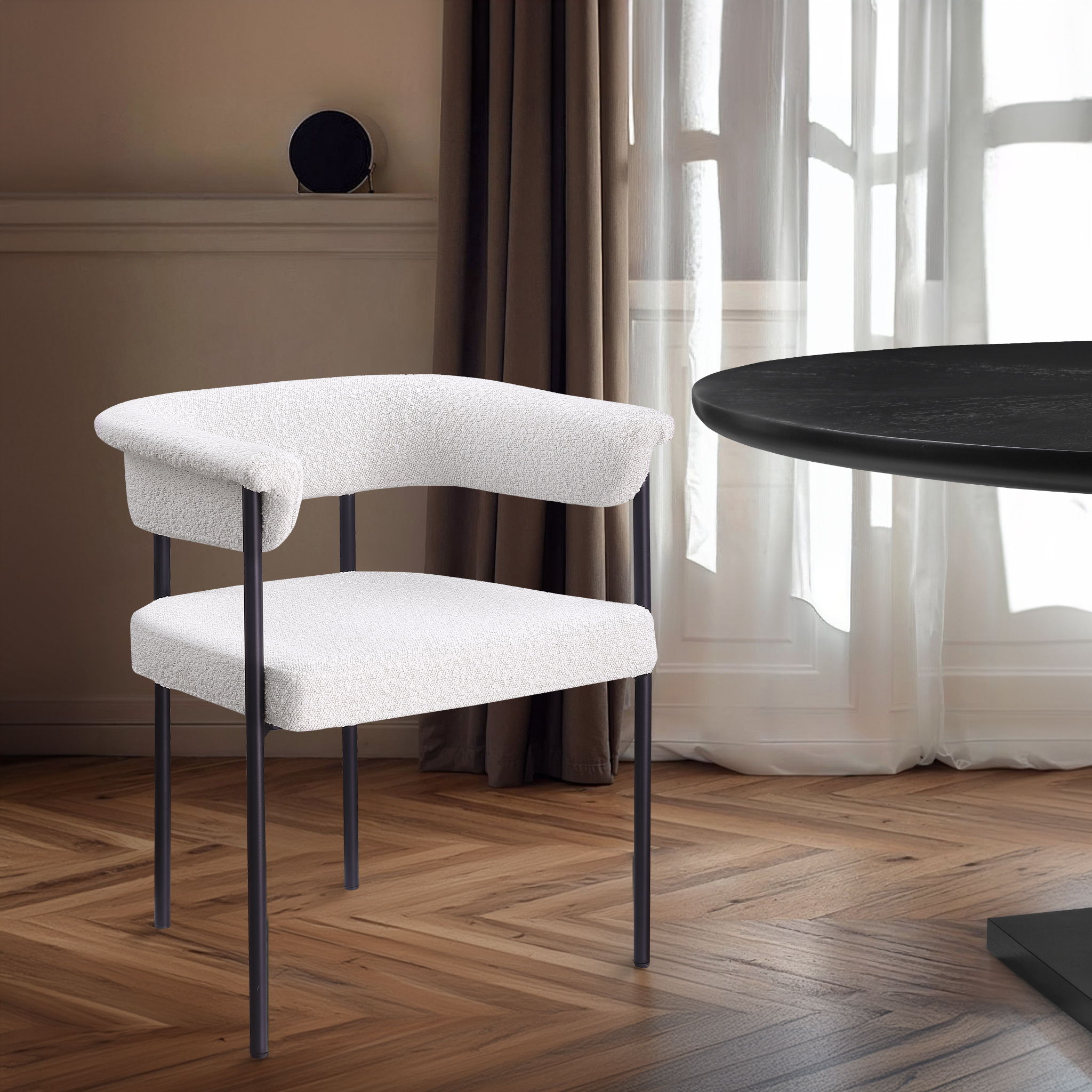 Malin - Boucle Dining Chair (Set of 2) - Cream