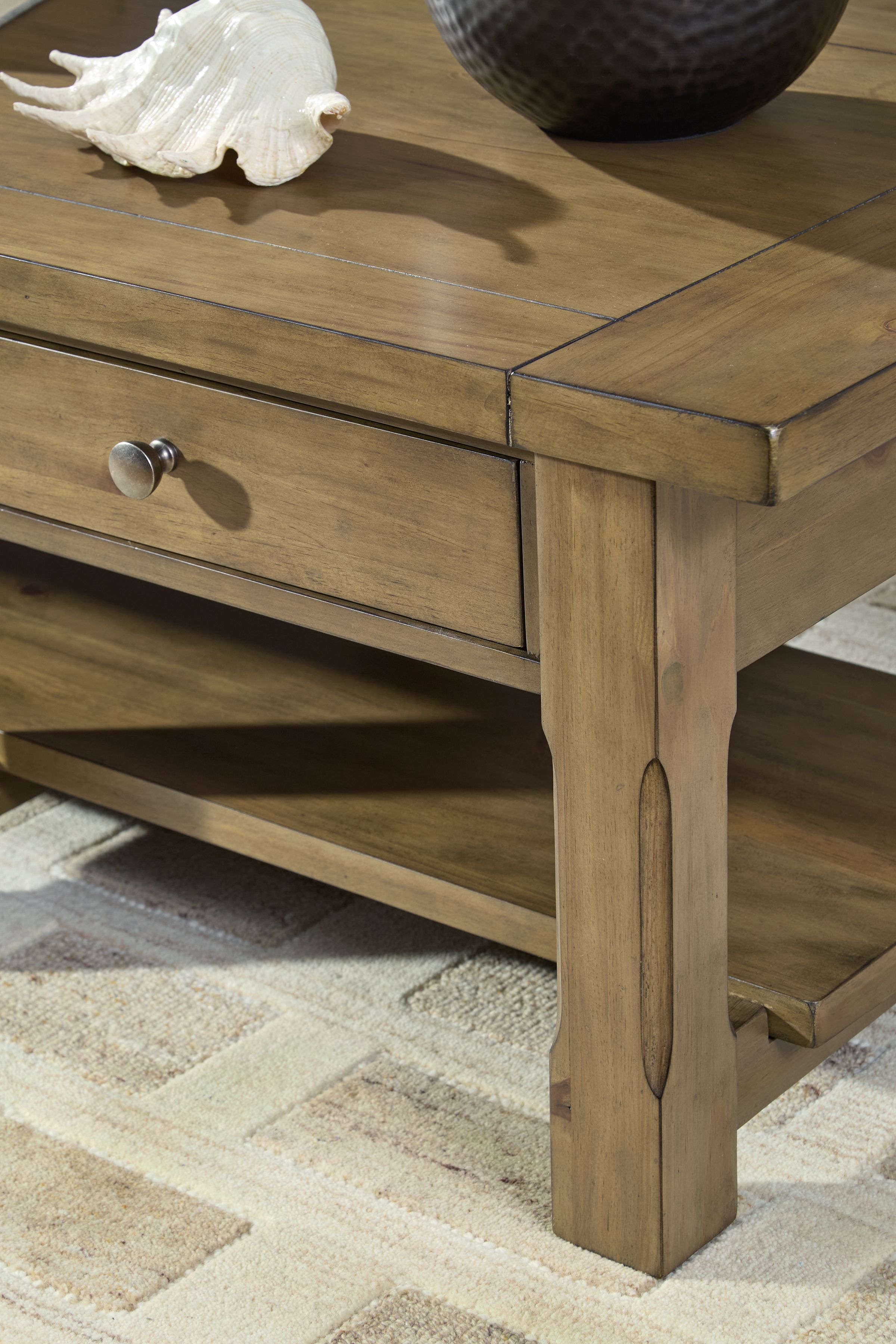 Ashley Furniture Vandenmore - Rectangular Cocktail Table - Medium Brown - Image 7