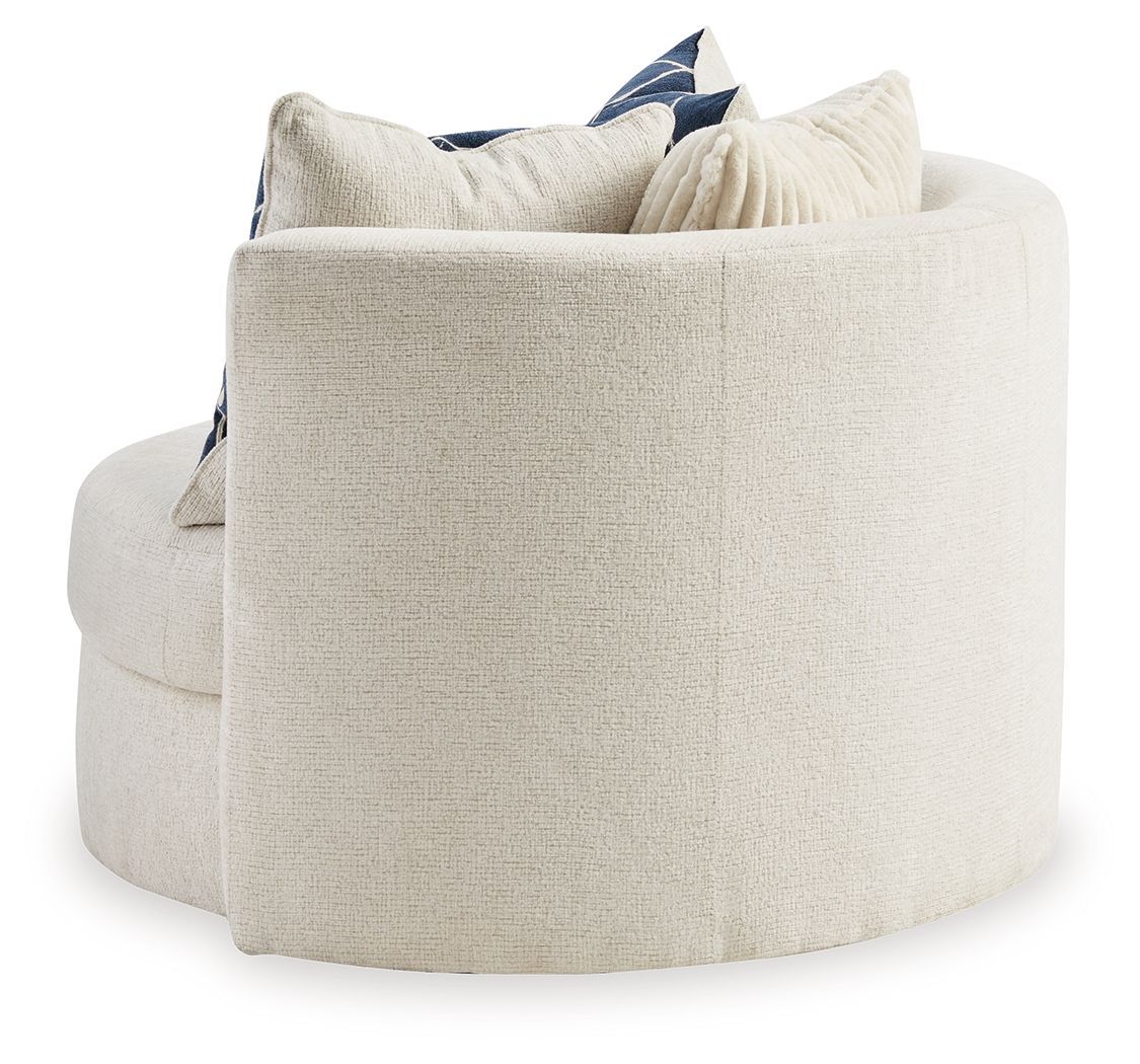 Ashley Furniture Padova - Swivel Accent Chair - Ivory - Image 5