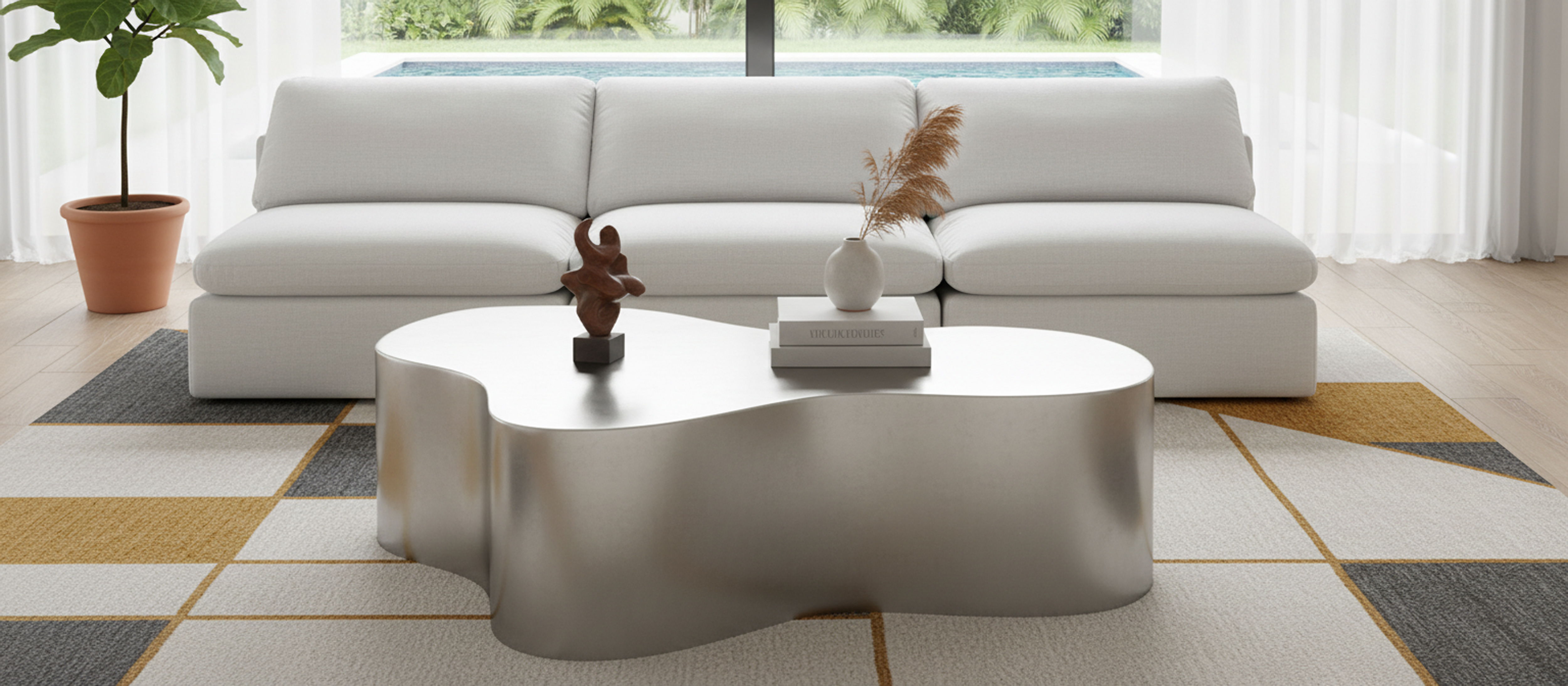 Tevere - Coffee Table - Silver