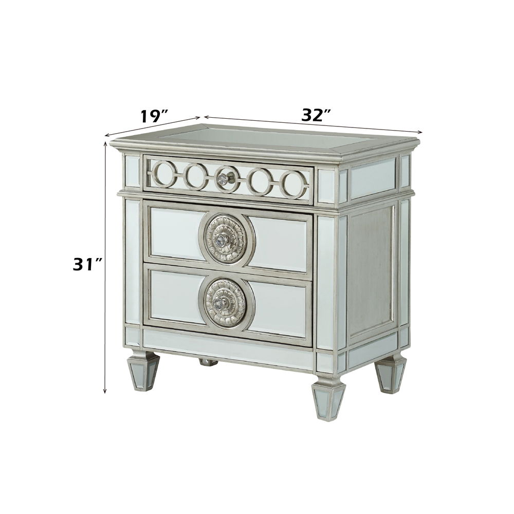 Varian - Nightstand - Mirrored, silver, view 7