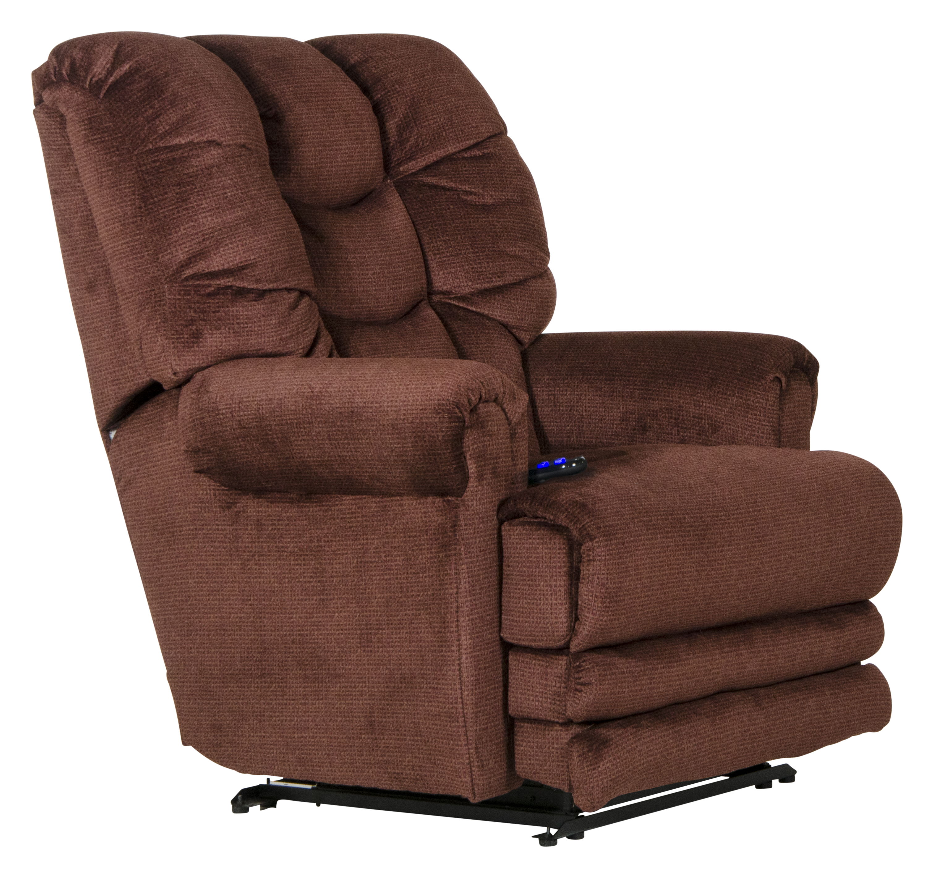 Malone - Power Lay Flat Recliner With Extended Ottoman - Merlot
