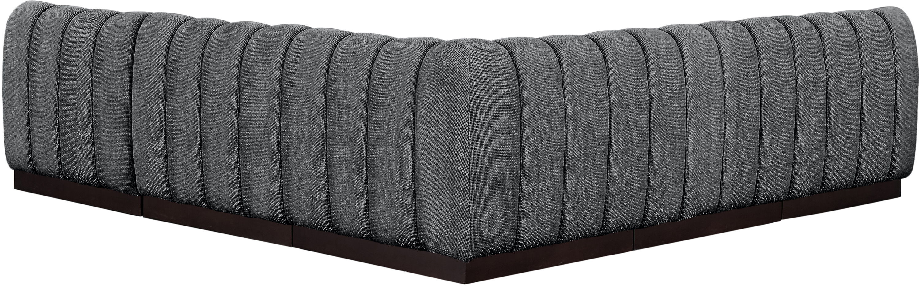 Quinn - 5 Piece Modular Armless Corner Sectional - Gray