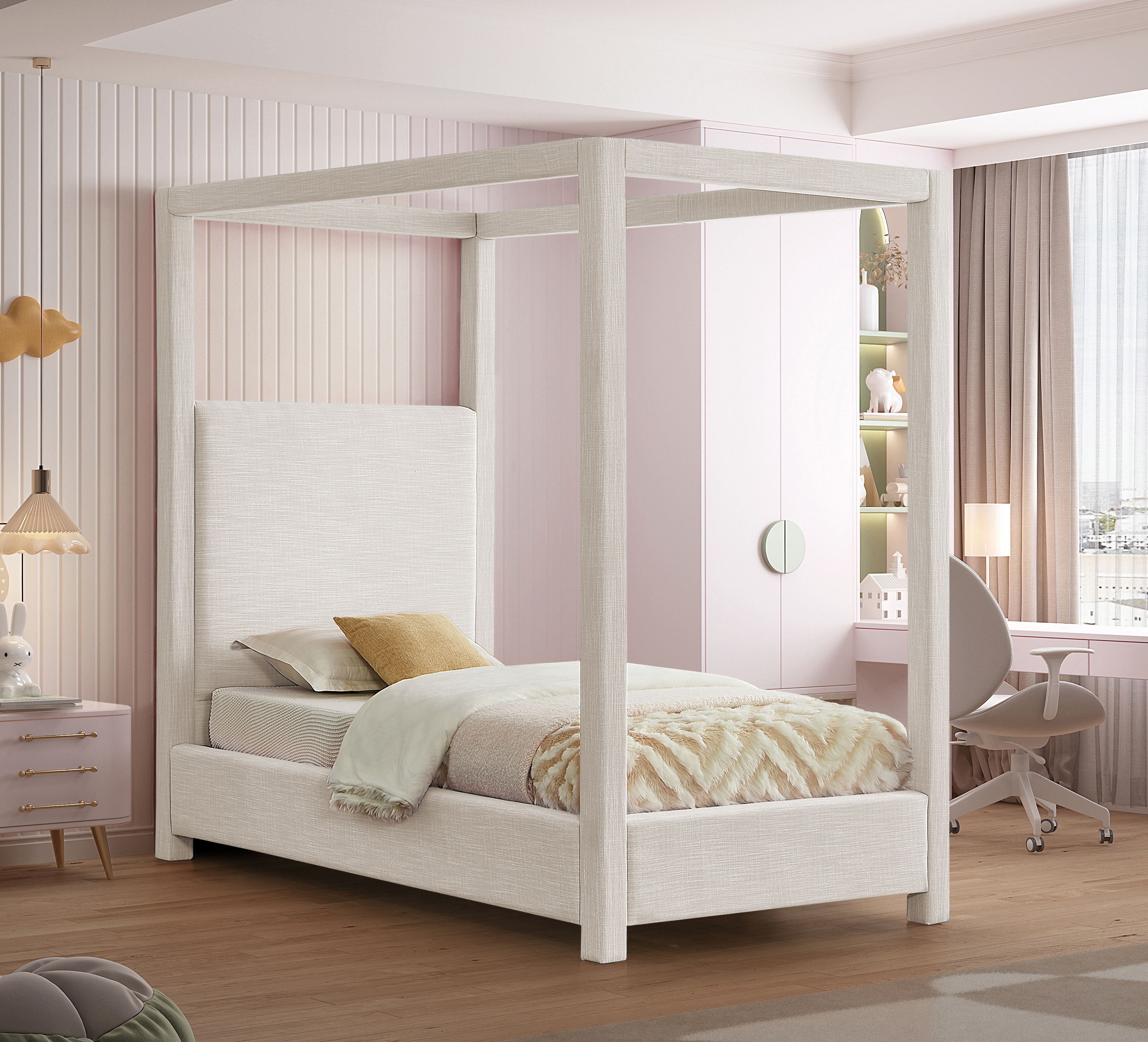 Emerson - Twin Bed - Cream