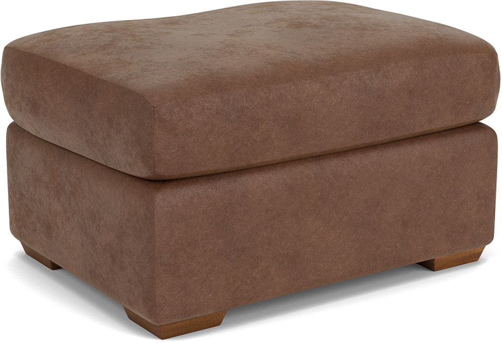 Blanchard - Fabric Ottoman, dark brown