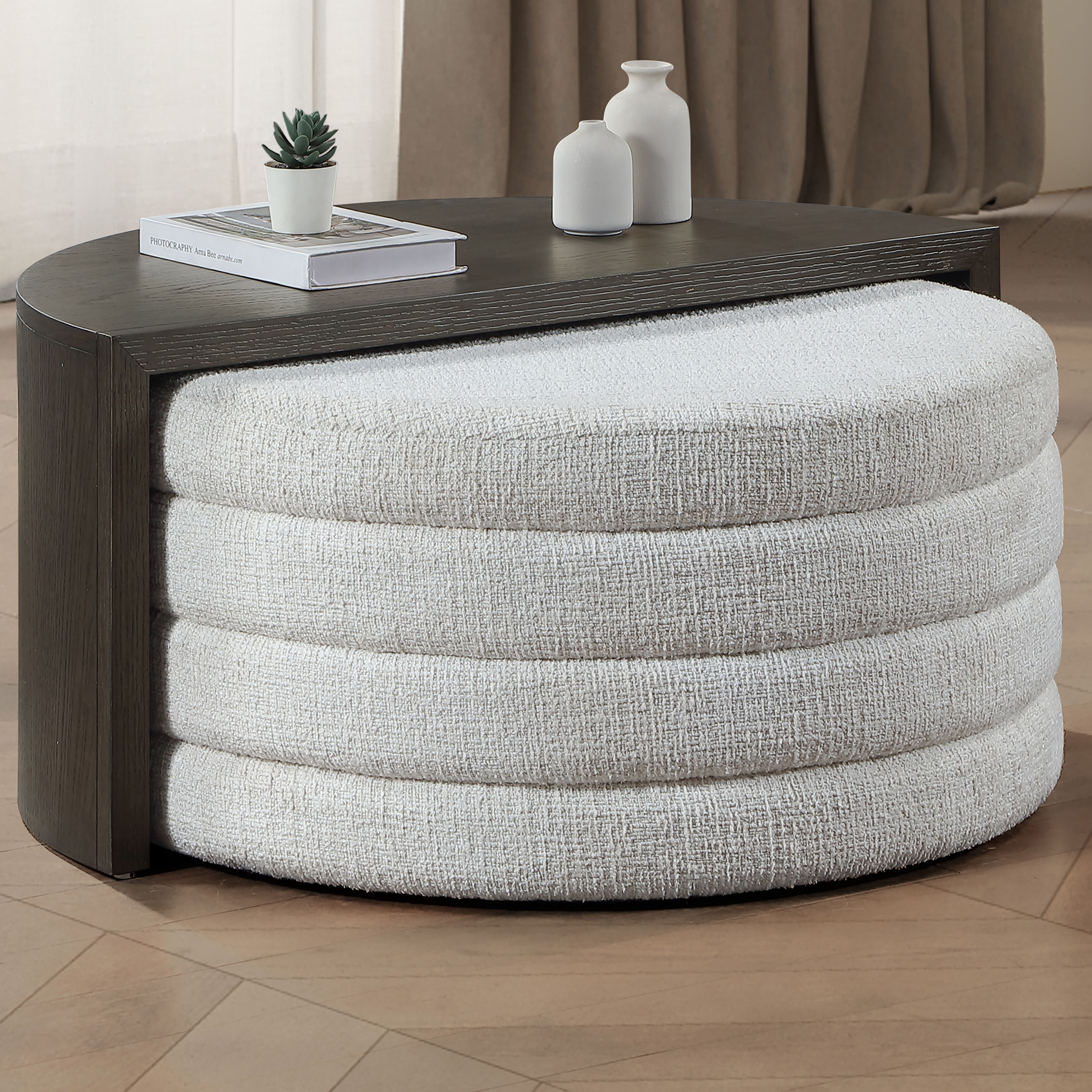 Florence - Nesting Cocktail Table - Black / White