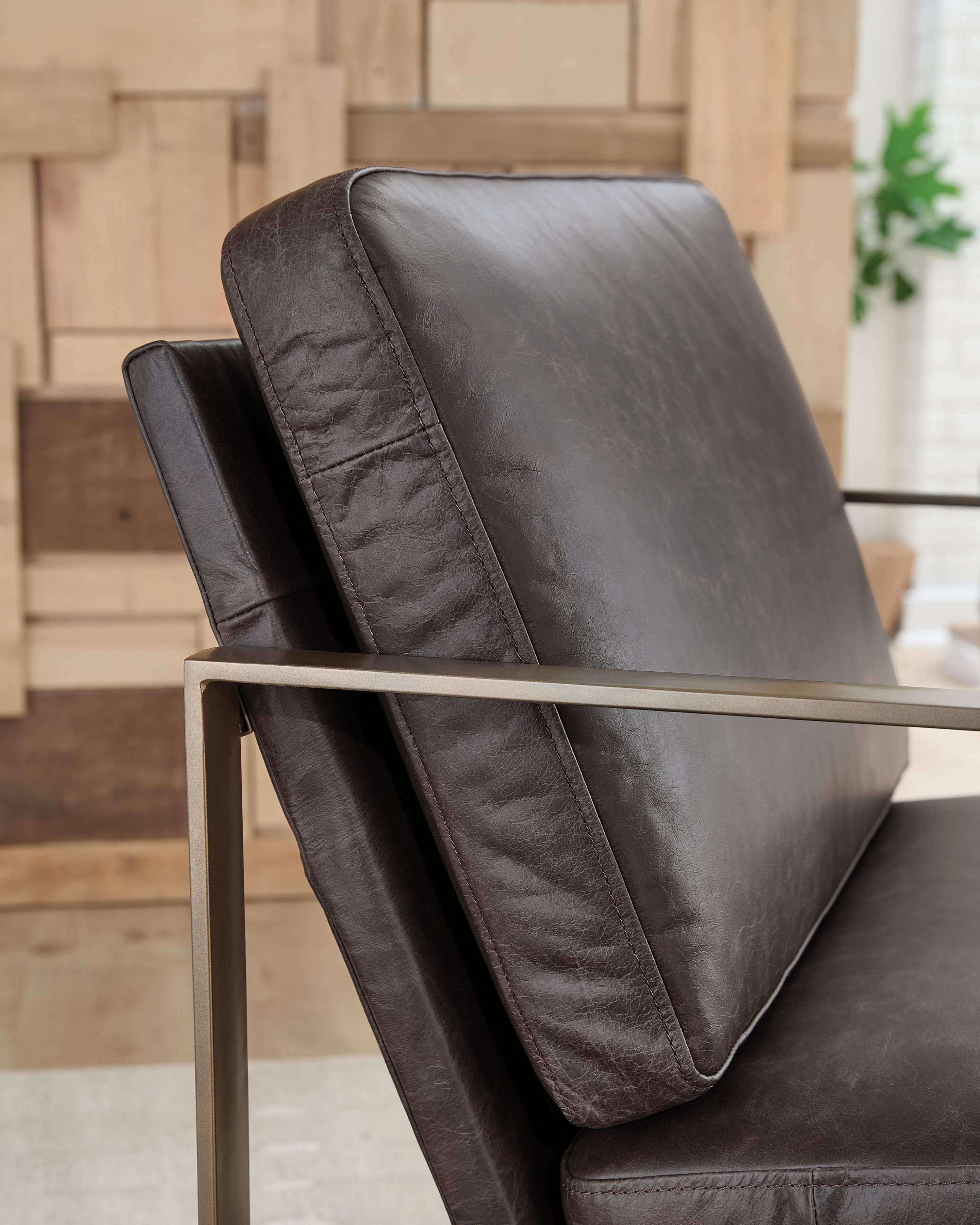 Ashley Furniture Bradett - Accent Chair - Dark Brown / Gold Finish - Image 6