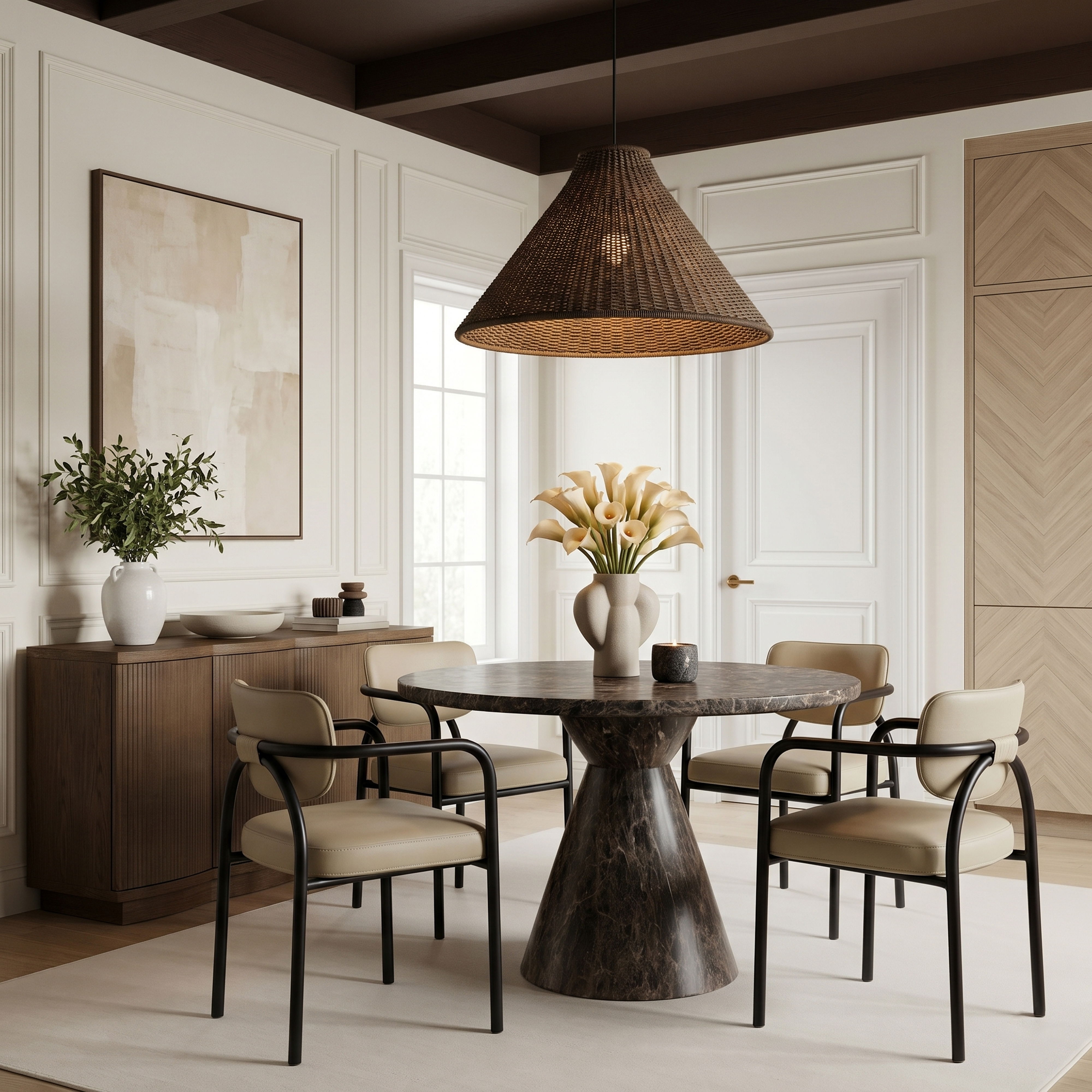 Serava - Vegan Leather Upholstered Dining Chair (Set of 2) - Beige