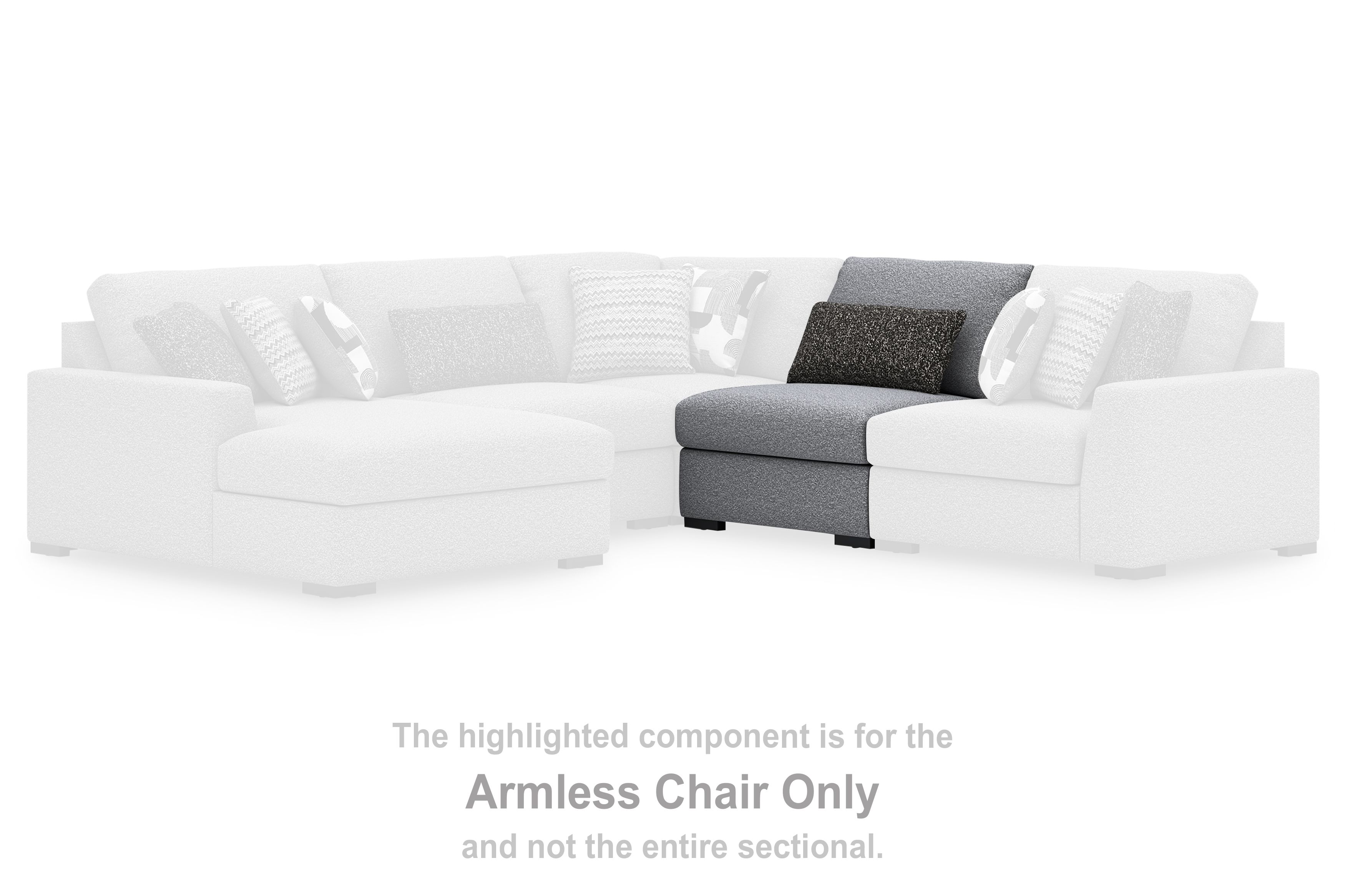 Bealton - Armless Chair - Salt And Pepper