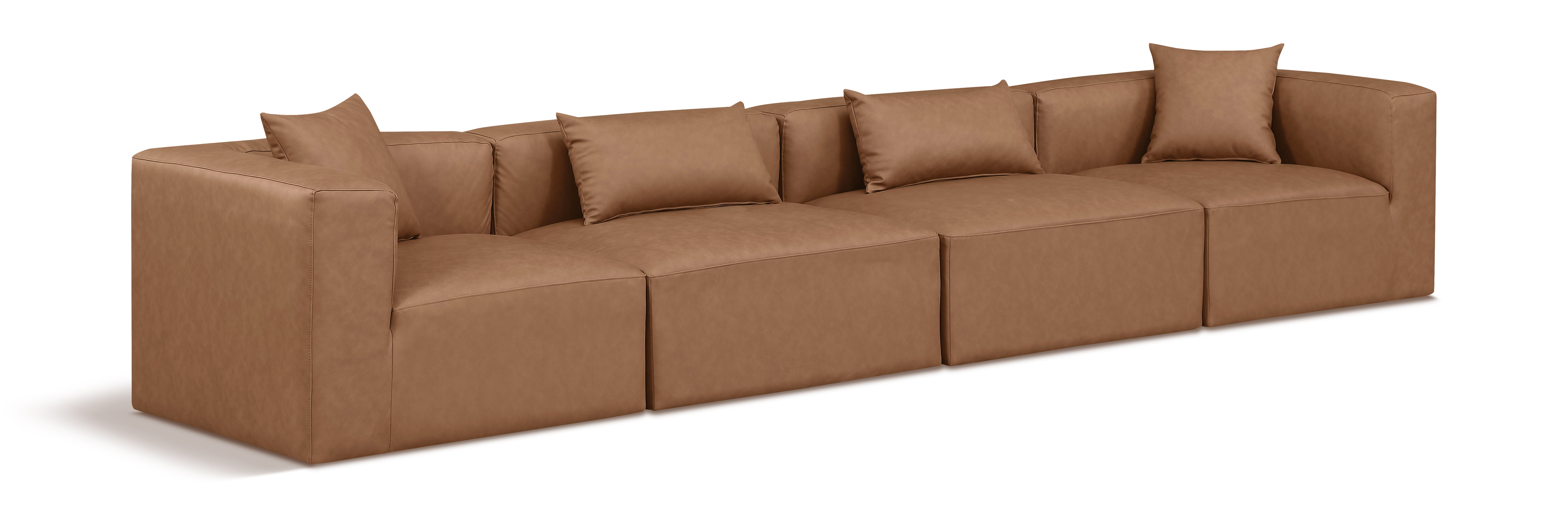 Cube - Modular 4 Seat Sofa - Brown
