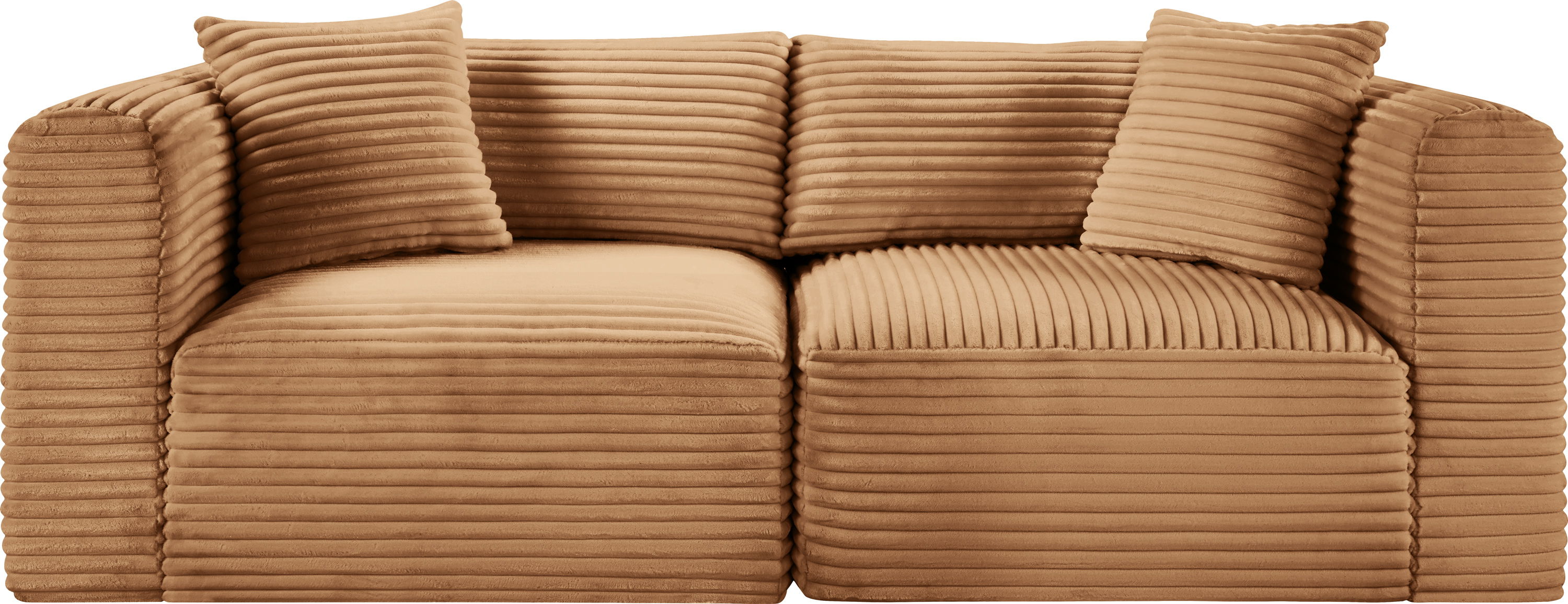 Shaggy - 2 Piece Modular Sofa - Saddle