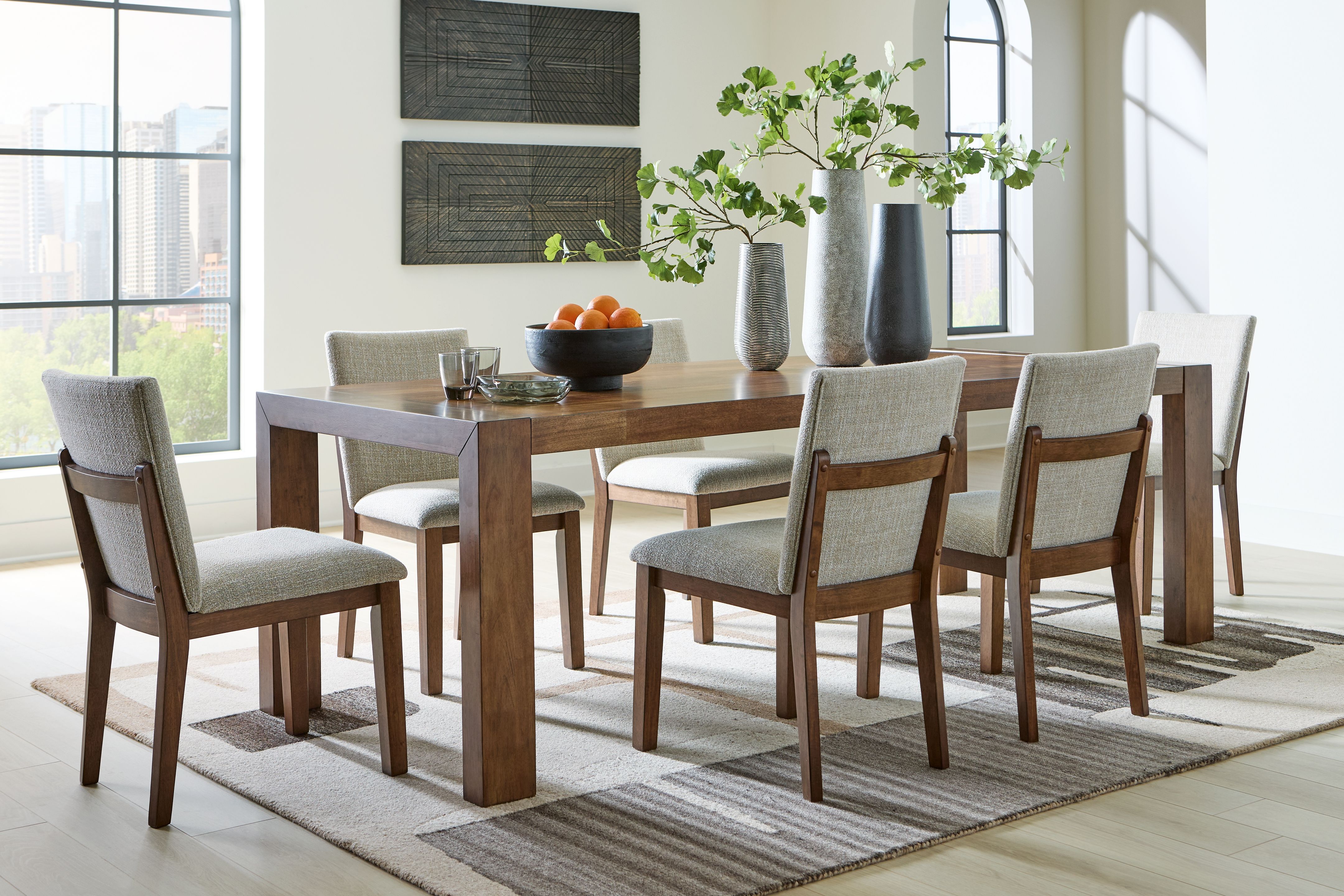 Ashley Kraeburn - Brown - 7 Pc. - Rectangular Dining Table, 6 Chair