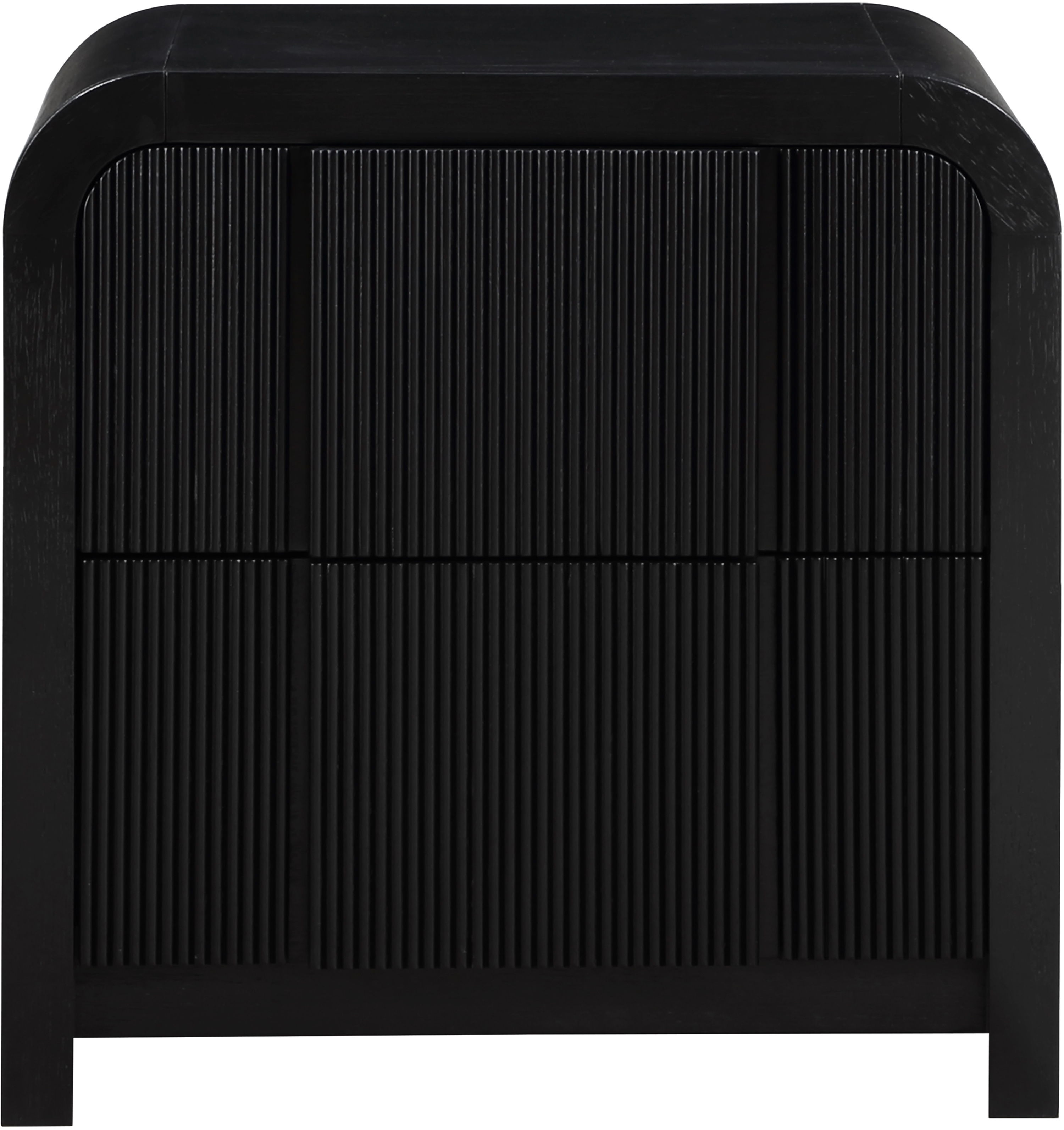Fluted - Night Stand - Black