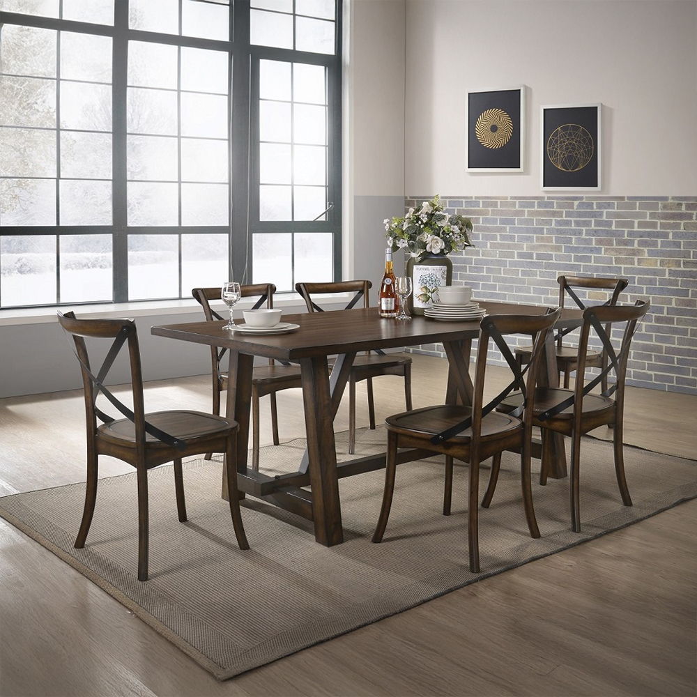 Kaelyn - Side Chair (Set of 2) - Dark Oak & Black Metal, black, view 6