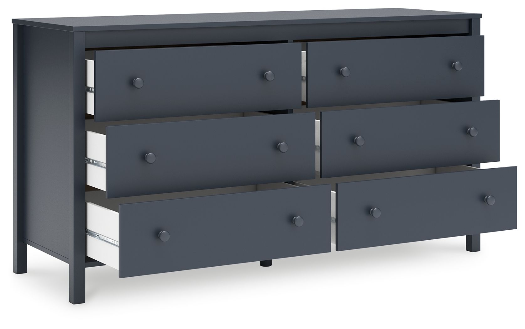 Simmenfort - 3 Pc. - Dresser, Twin Platform Bed - Navy Blue
