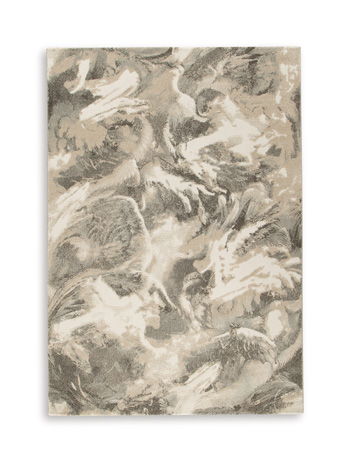 Jairlett – 5′ x 8′ Rug – Beige / Ivory / Charcoal